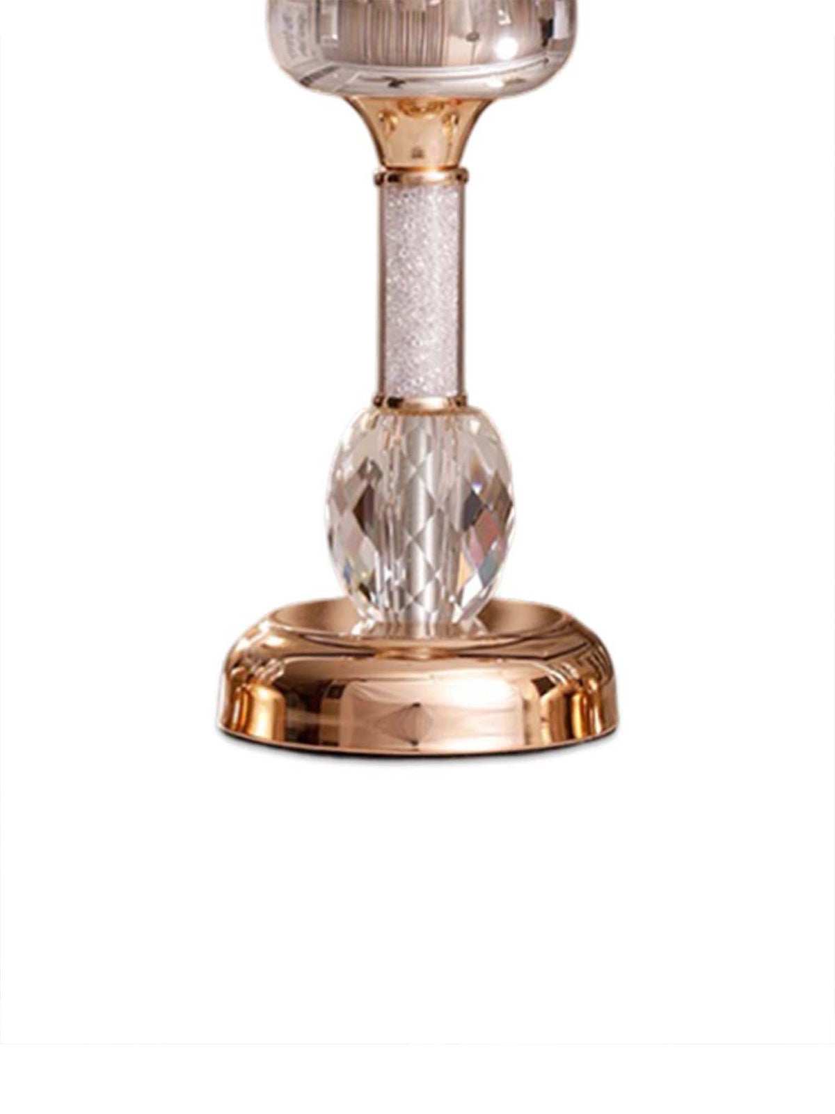 Aarvi Decor Gold Crystal Filled Candle Holder