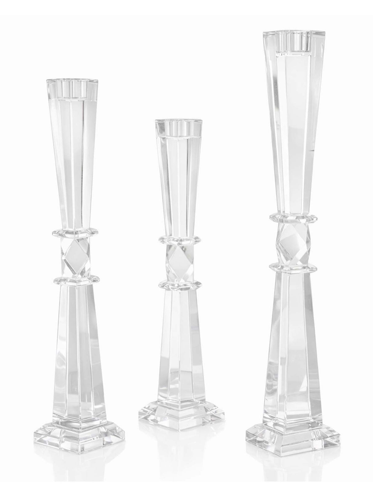 Aarvi Decor Geometric Cut Crystal Candle Holder