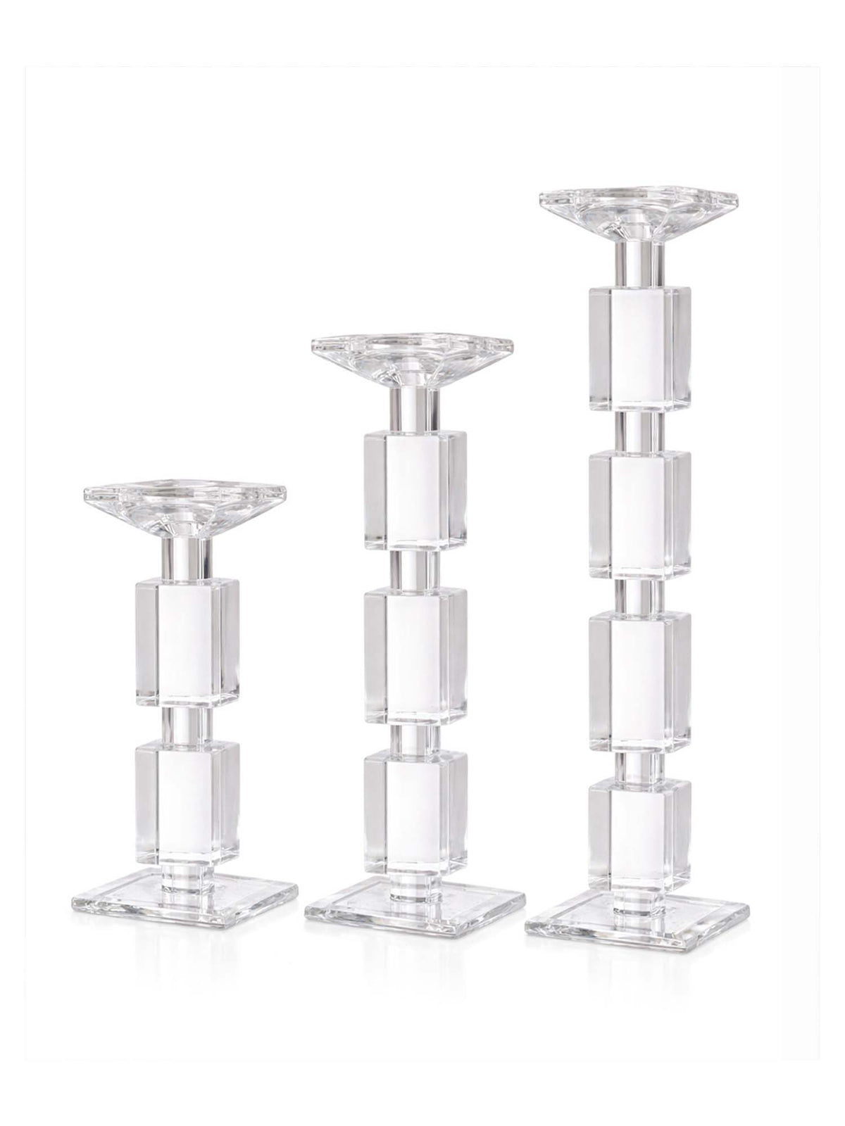 Aarvi Decor Transparent Elegance Crystal Candle Holder