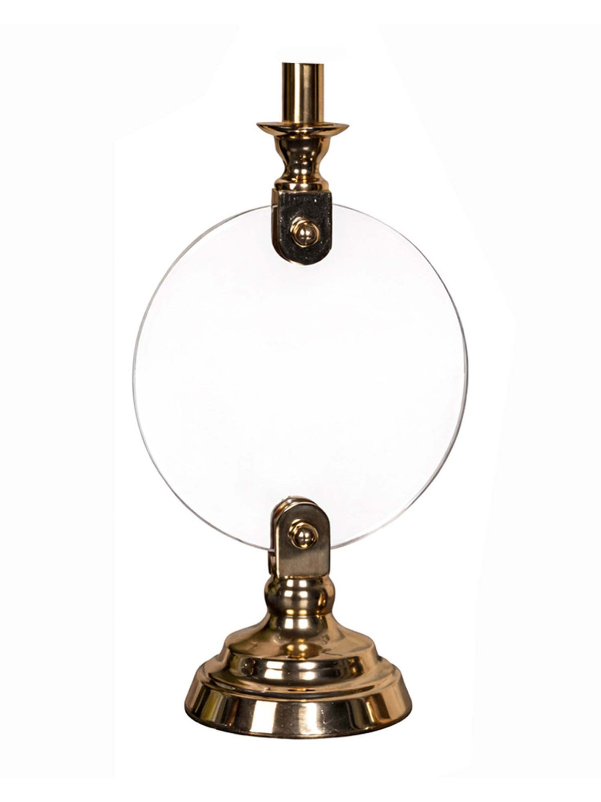 Aarvi Decor Gold Metal & Glass Round Candle Holder