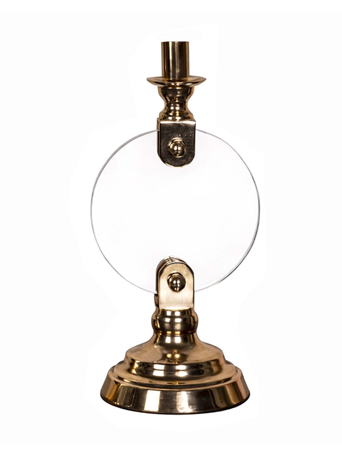 Aarvi Decor Gold Metal & Glass Round Candle Holder
