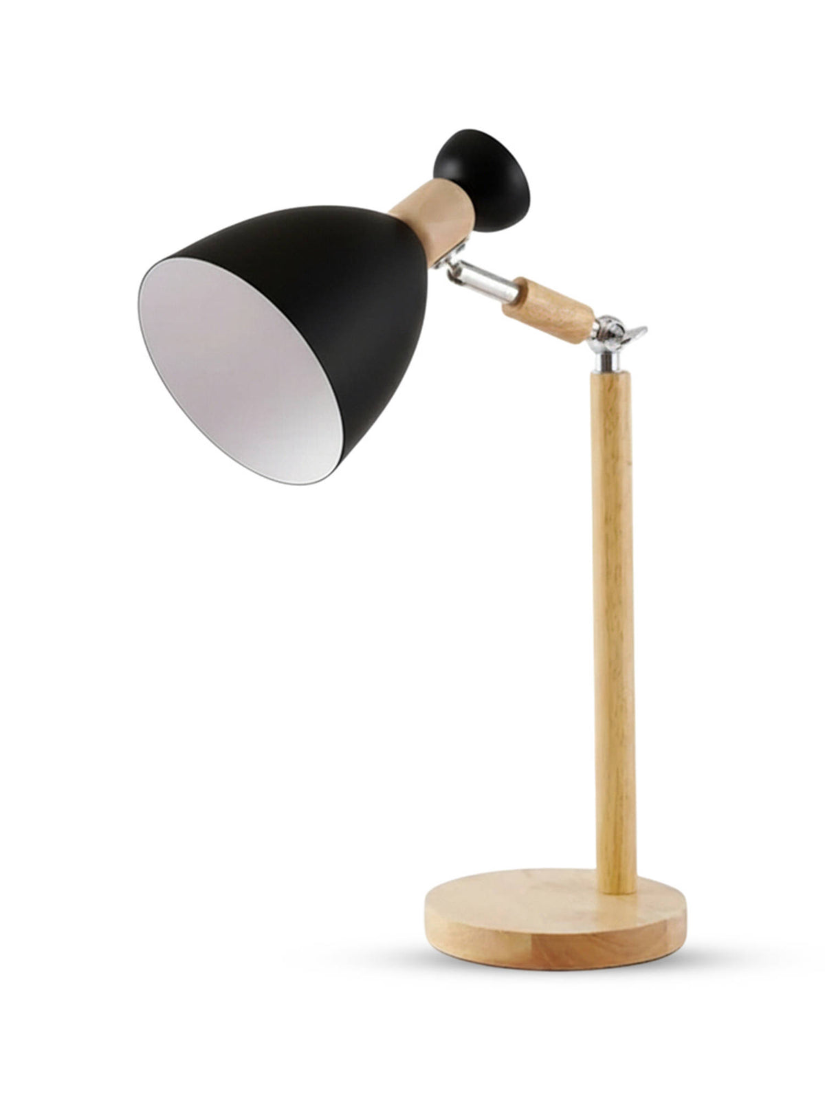 Aarvi Decor Black Wood Fractural Shaped Study Lamp
