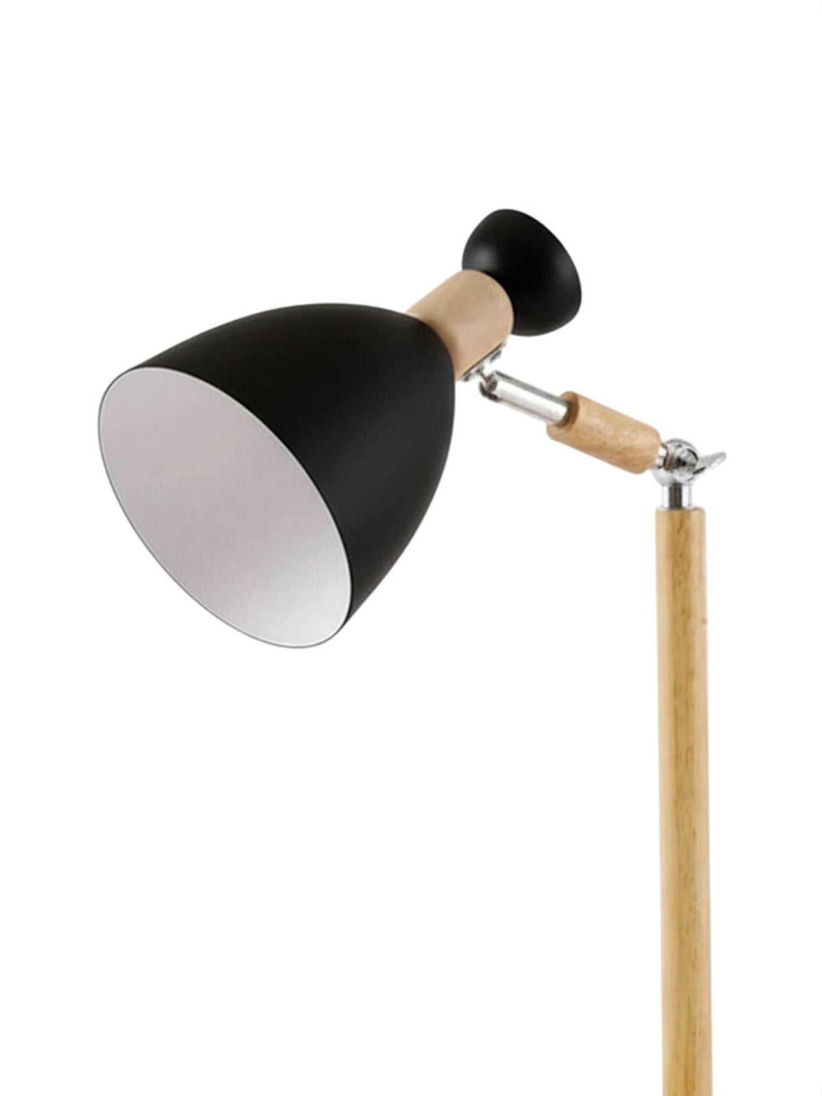 Aarvi Decor Black Wood Fractural Shaped Study Lamp