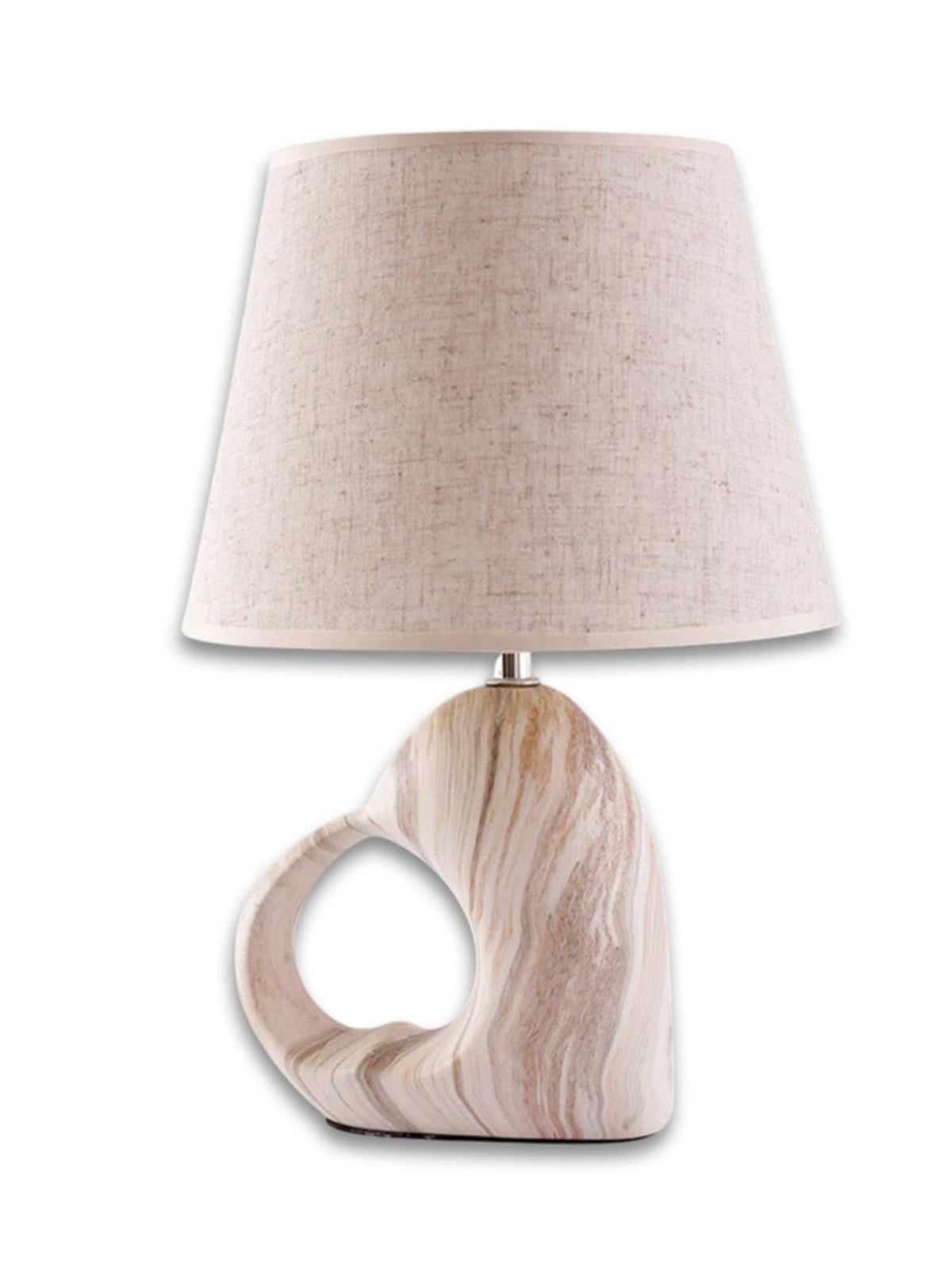 Aarvi Decor Beige Open Heart Ceramic Table Lamp