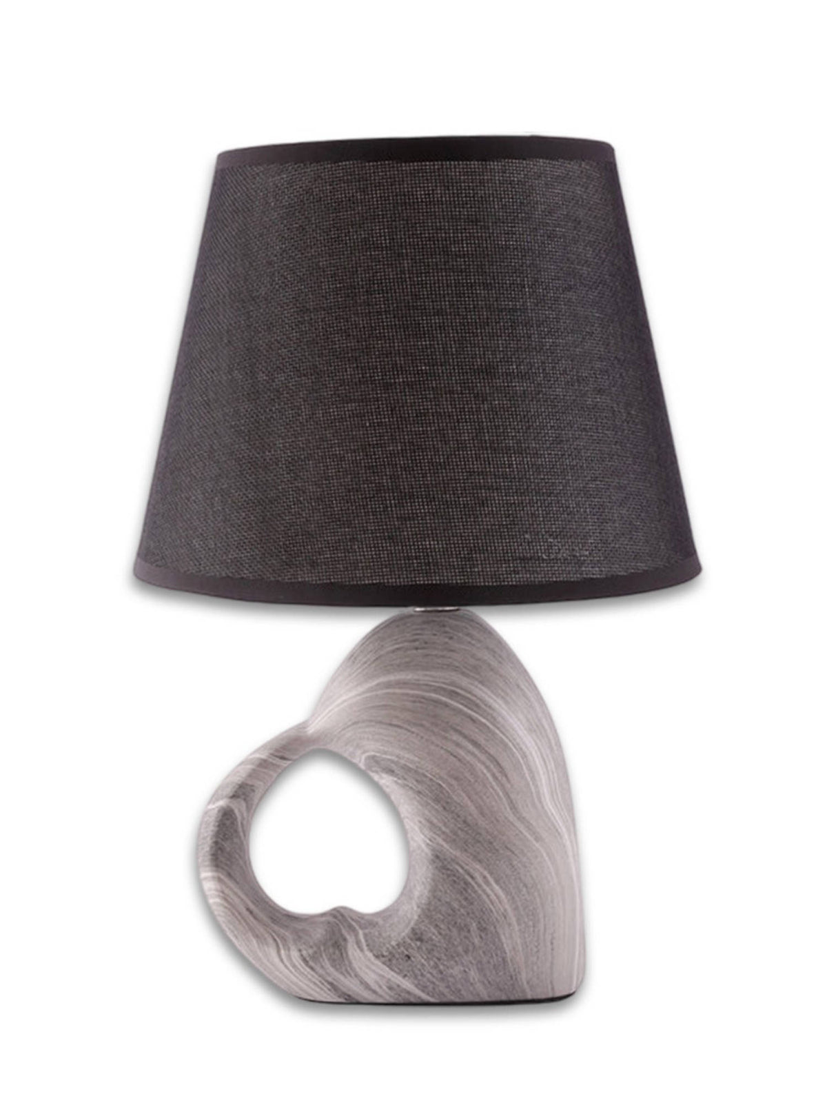 Aarvi Decor Black Open Heart Ceramic Table Lamp