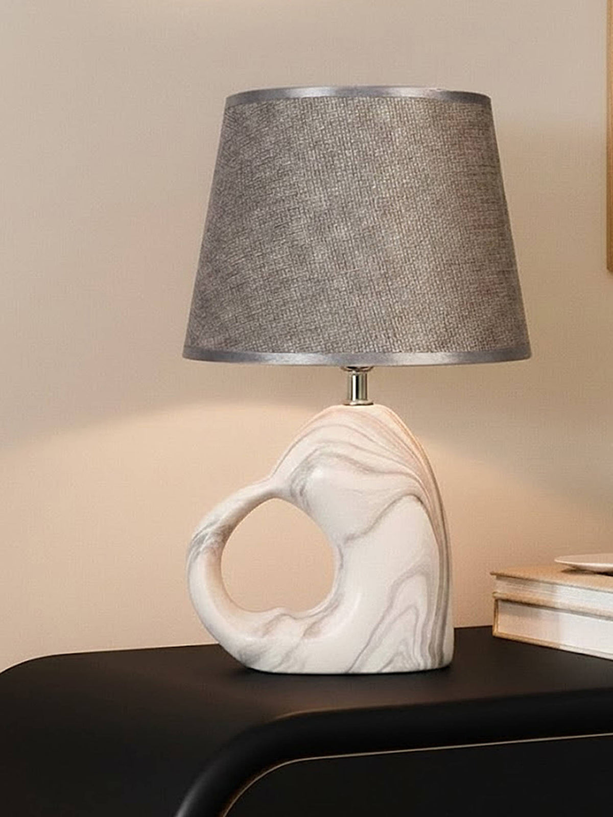 Aarvi Decor Gray Open Heart Ceramic Table Lamp · One Size