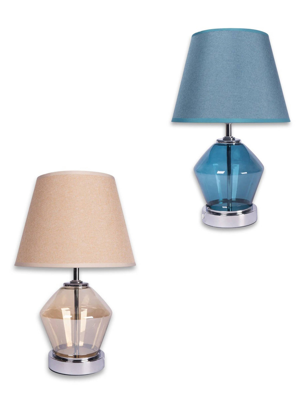 Aarvi Decor Beige Glass Table Lamp