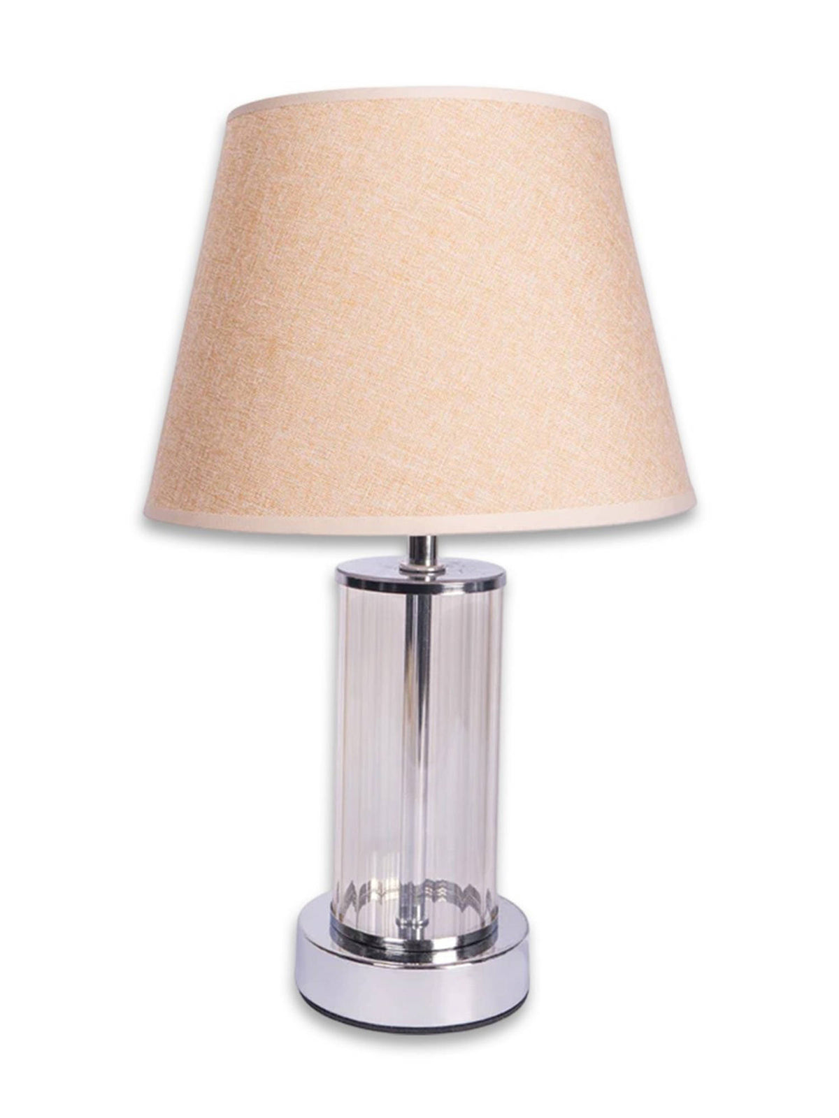 Aarvi Decor Beige Chrome Glass Table Lamp · One Size