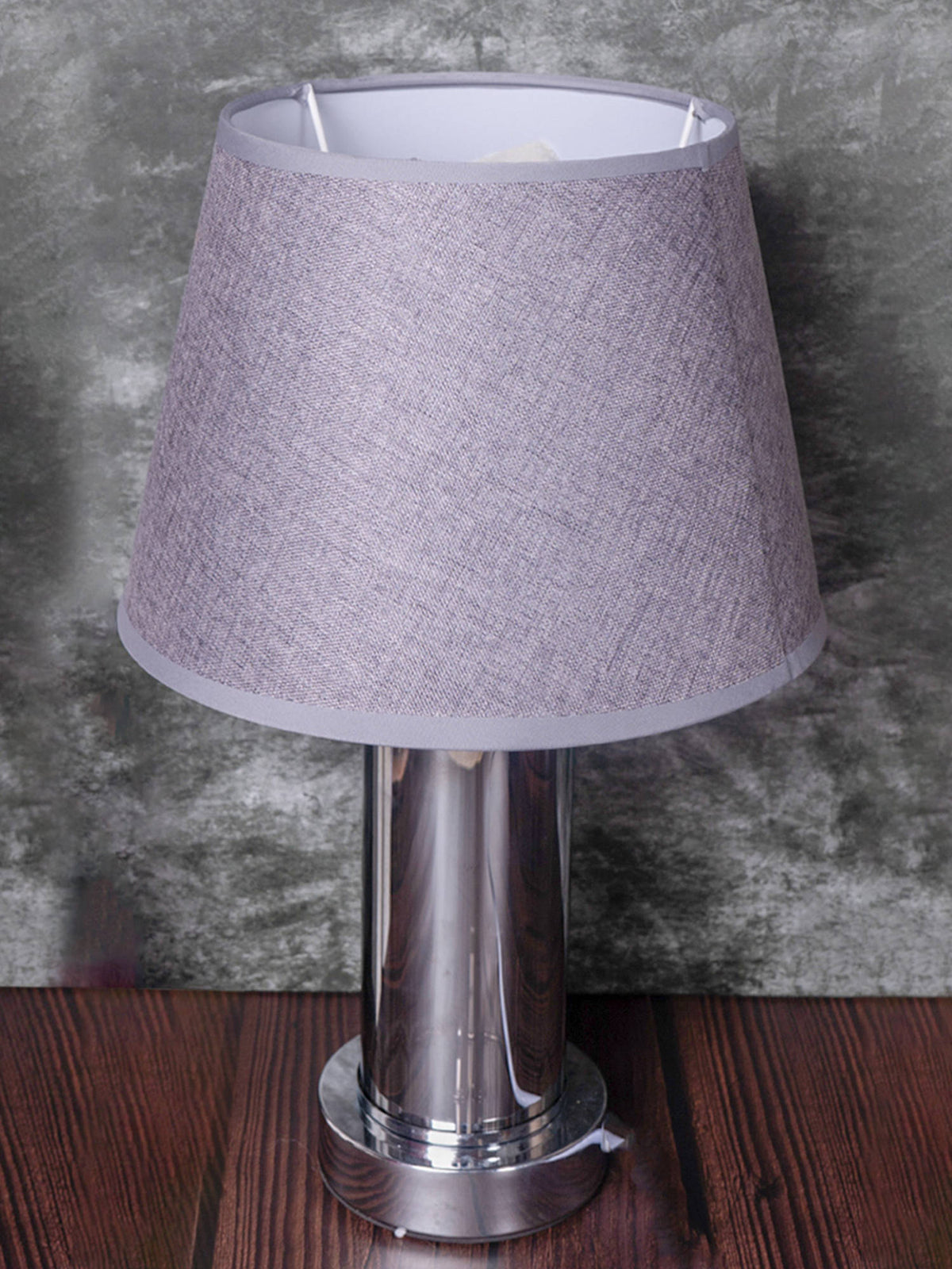 Aarvi Decor Grey Chrome Glass Table Lamp · One Size