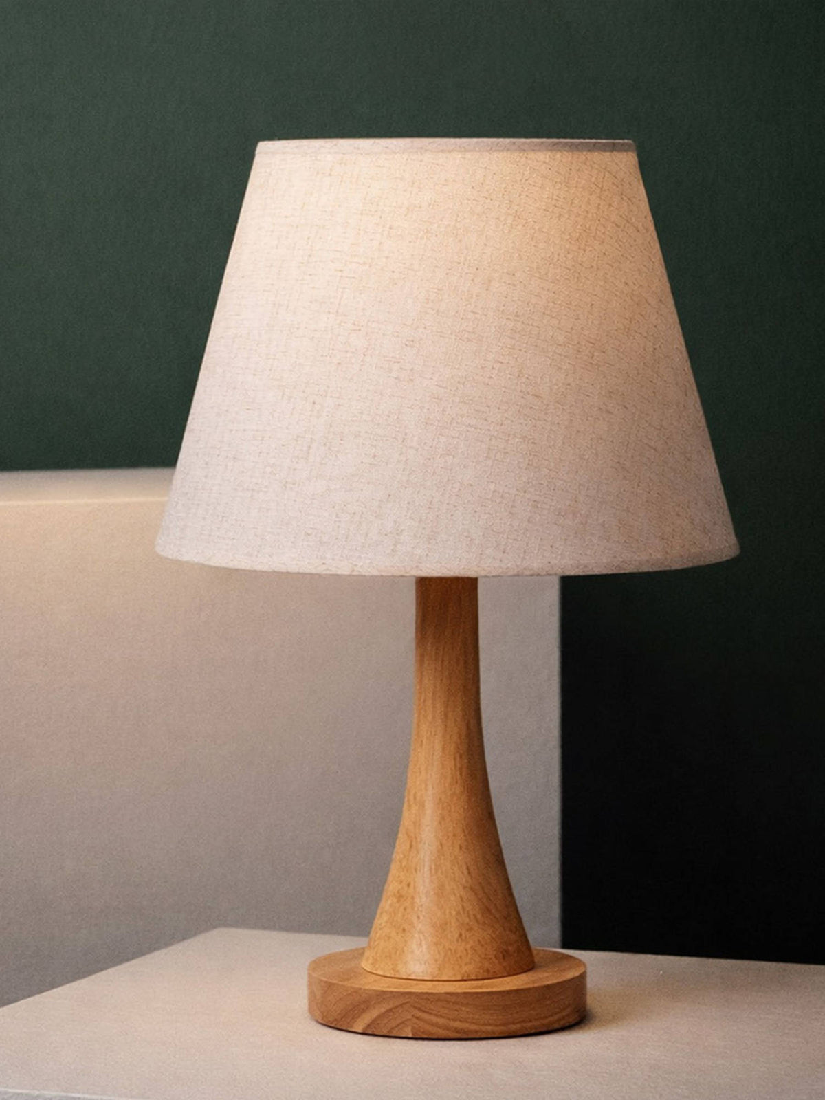 Aarvi Decor Beige Wooden Elegant Table Lamp · One Size