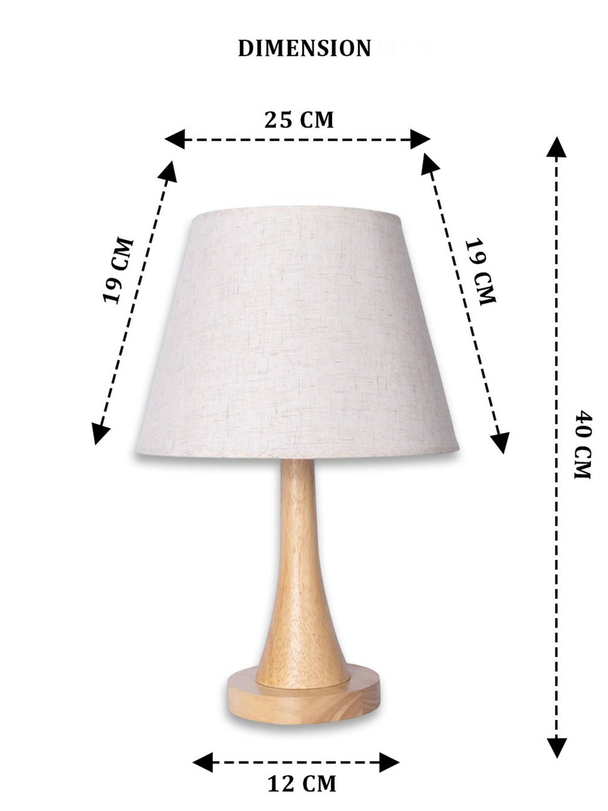 Aarvi Decor Beige Wooden Elegant Table Lamp