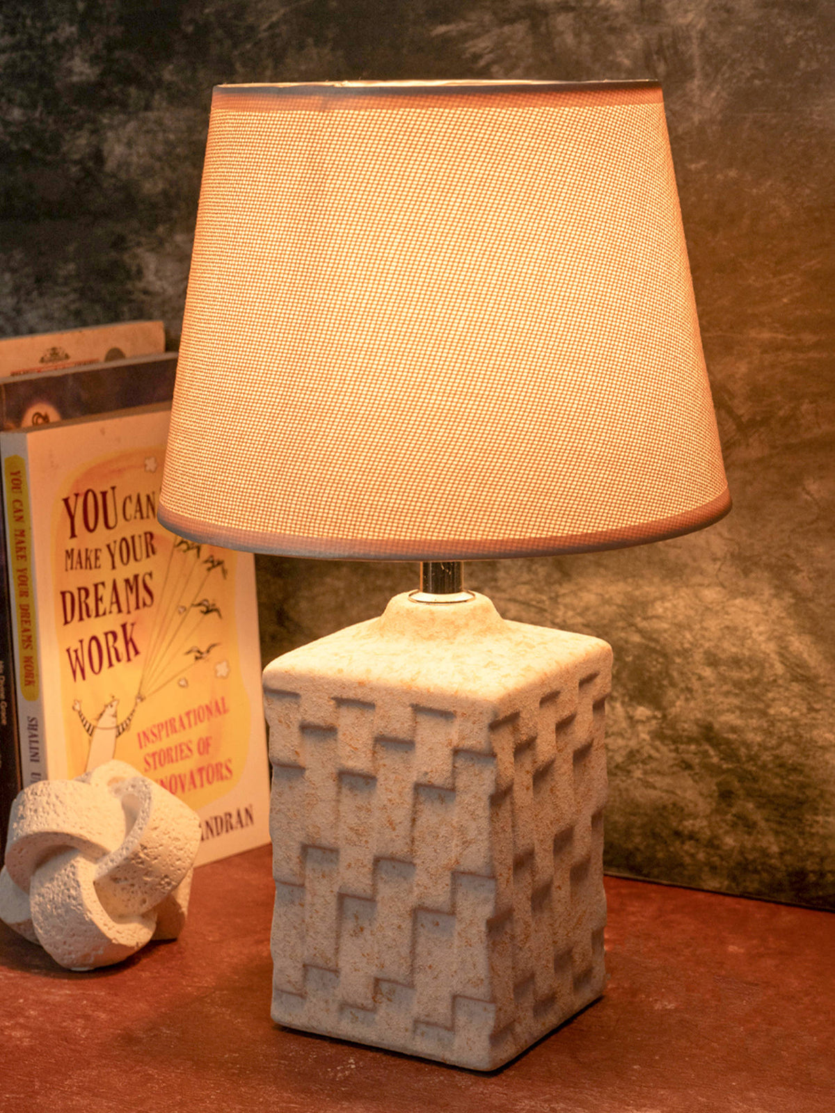 Aarvi Decor Beige Ceramic Table Lamp