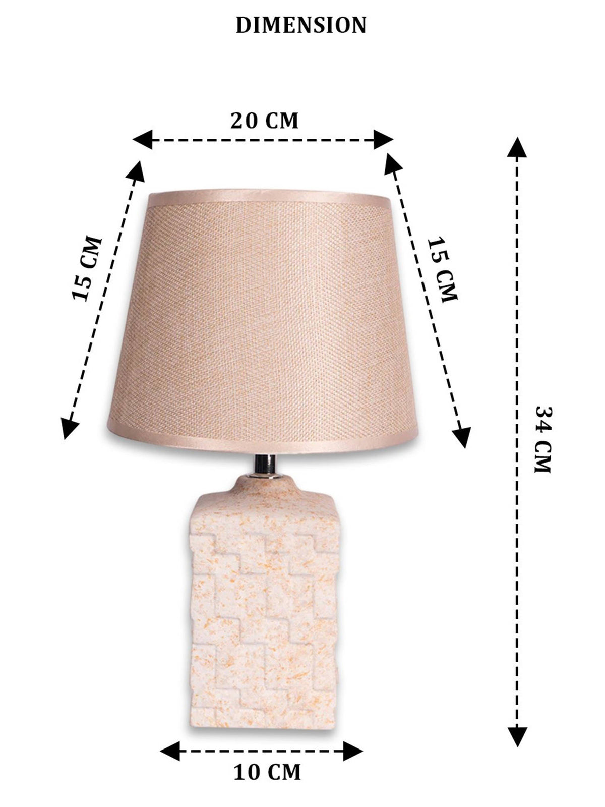 Aarvi Decor Beige Ceramic Table Lamp