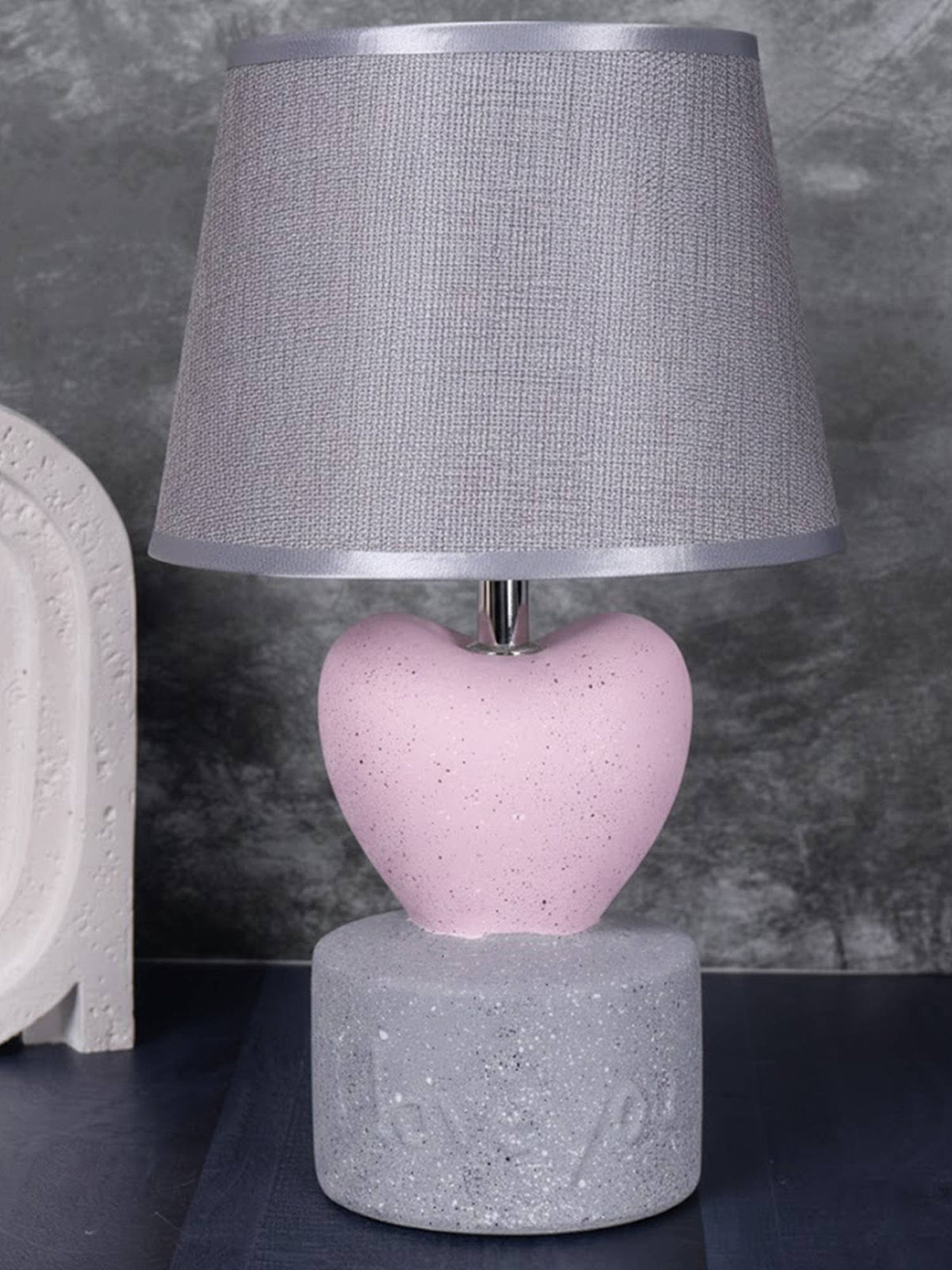 Aarvi Decor Pink Heart Ceramic Table Lamp · One Size
