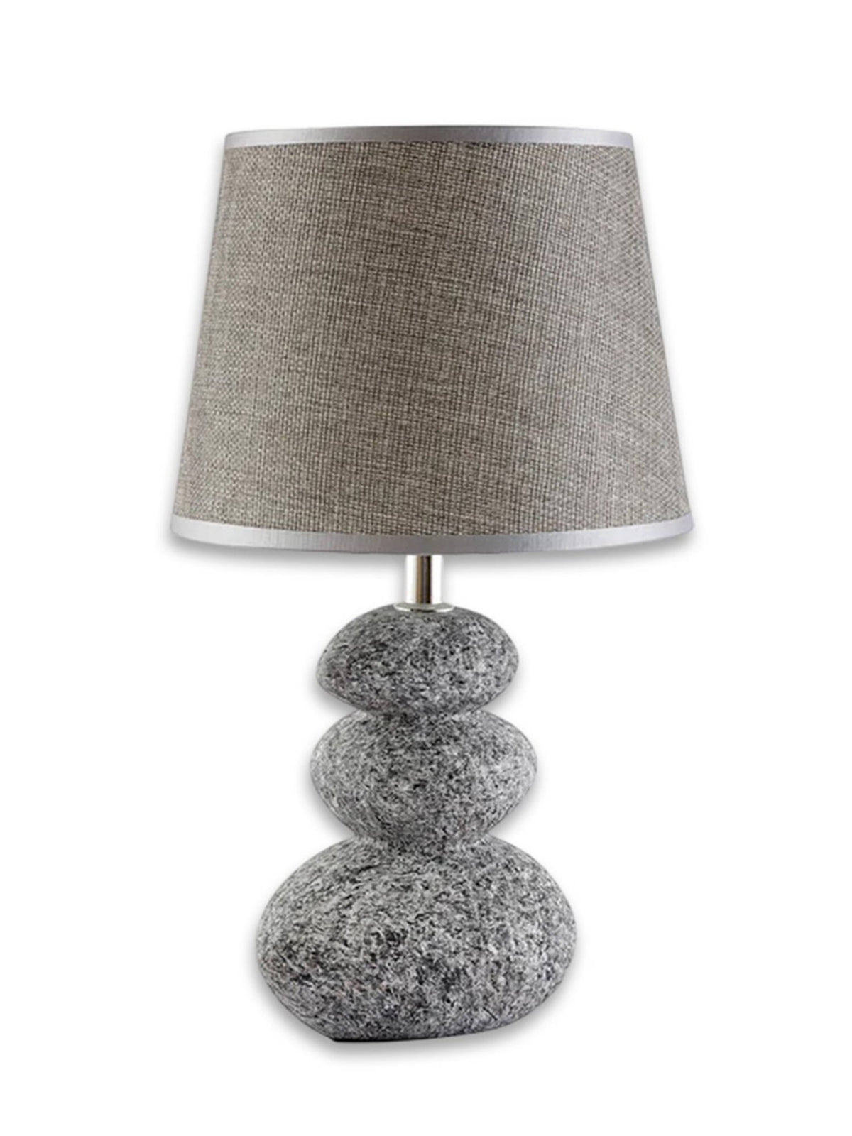 Aarvi Decor Dark Gray Pebbles Ceramic Table Lamp