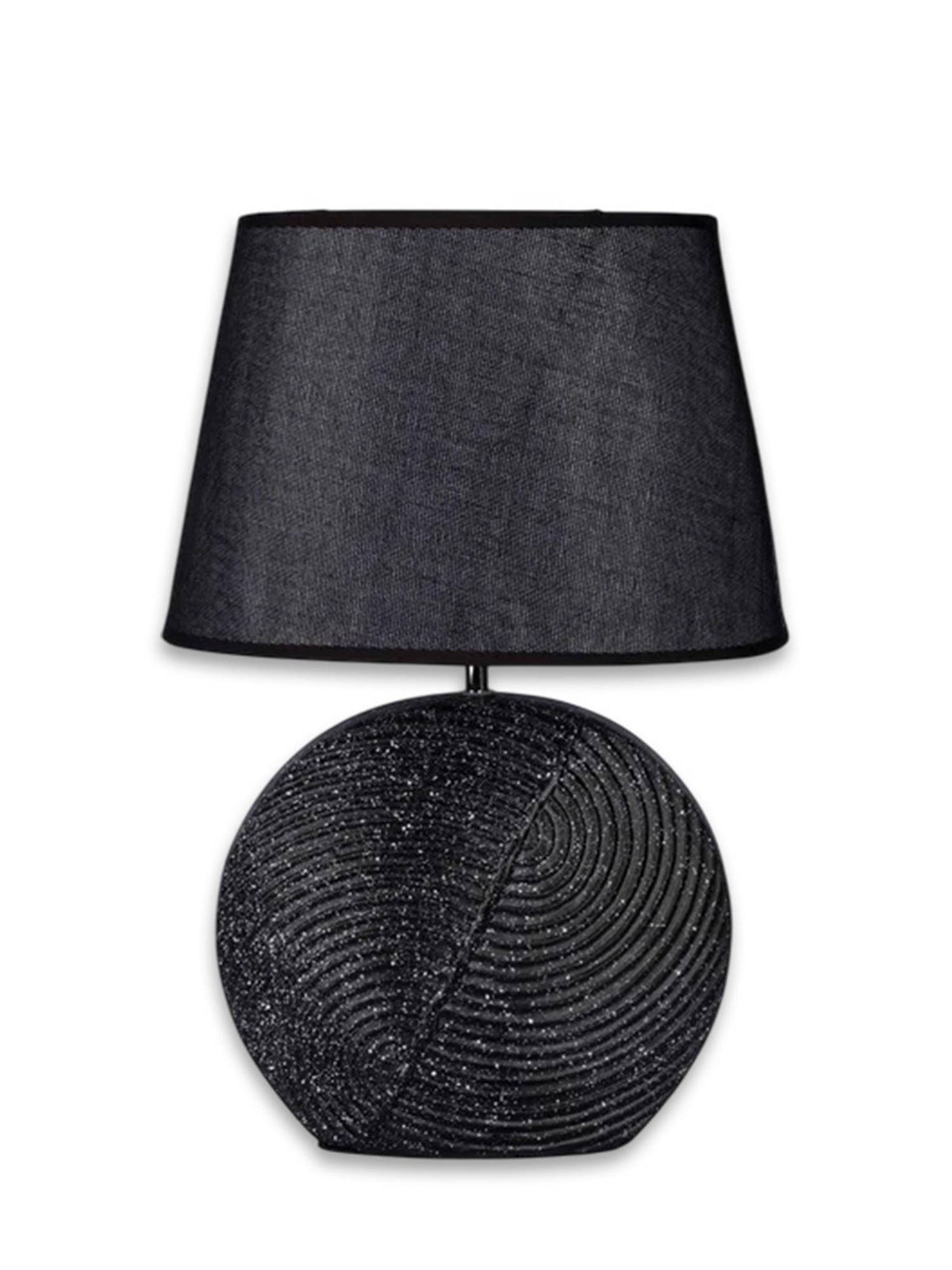 Aarvi Decor Black Ceramic Textured Table Lamp