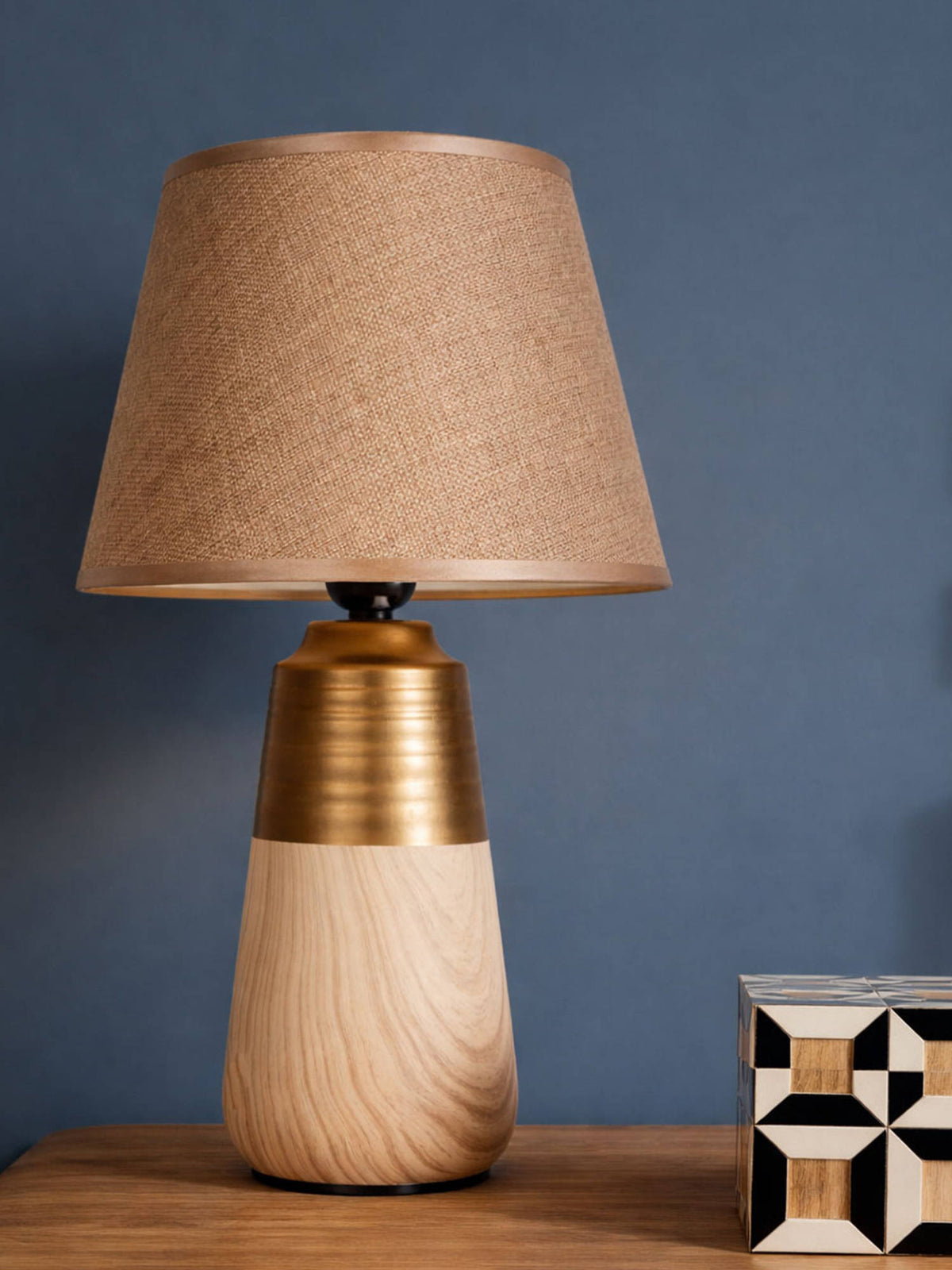Aarvi Decor Beige Glossy Ceramic Table Lamp · One Size