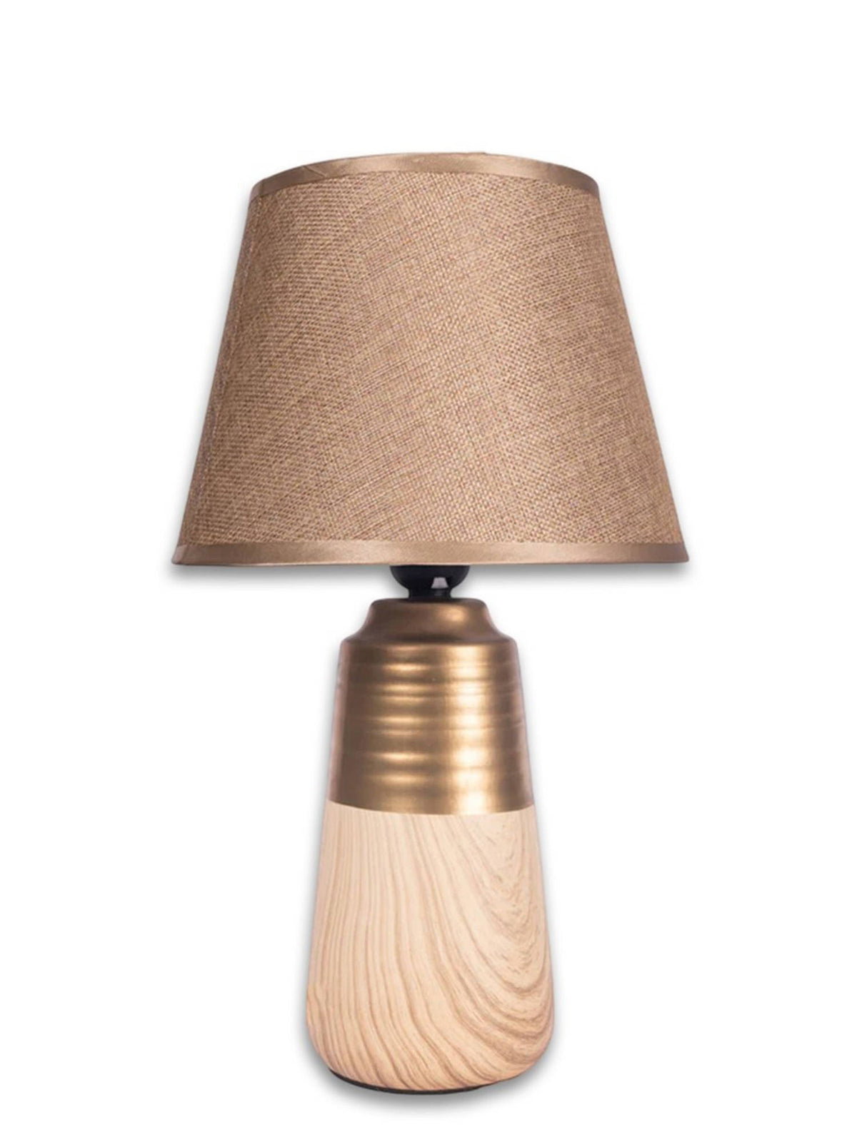 Aarvi Decor Beige Glossy Ceramic Table Lamp