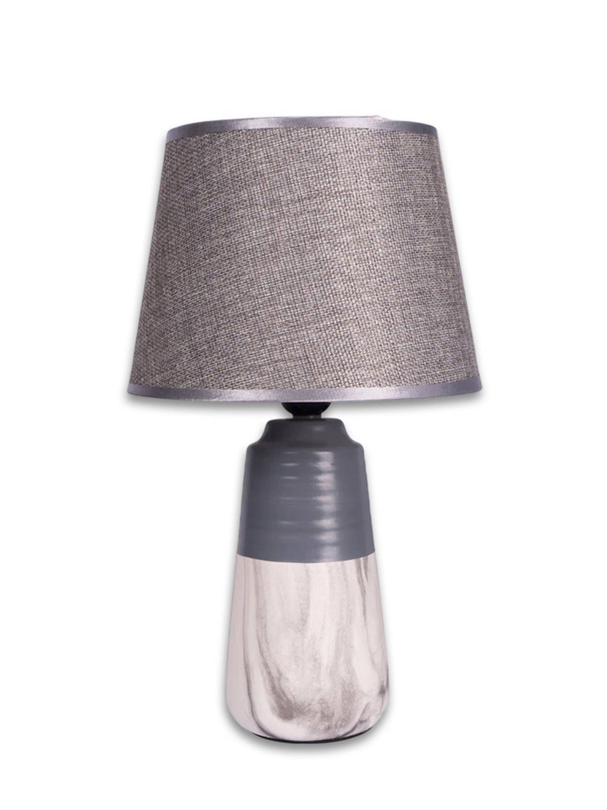 Aarvi Decor Gray Glossy Ceramic Table Lamp · One Size