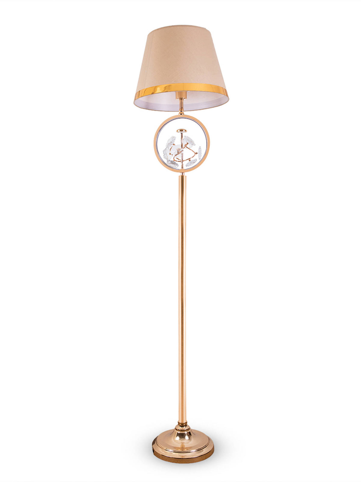 Aarvi Decor Beige Crystal & Metal Decorative Bloom Floor Lamp · One Size