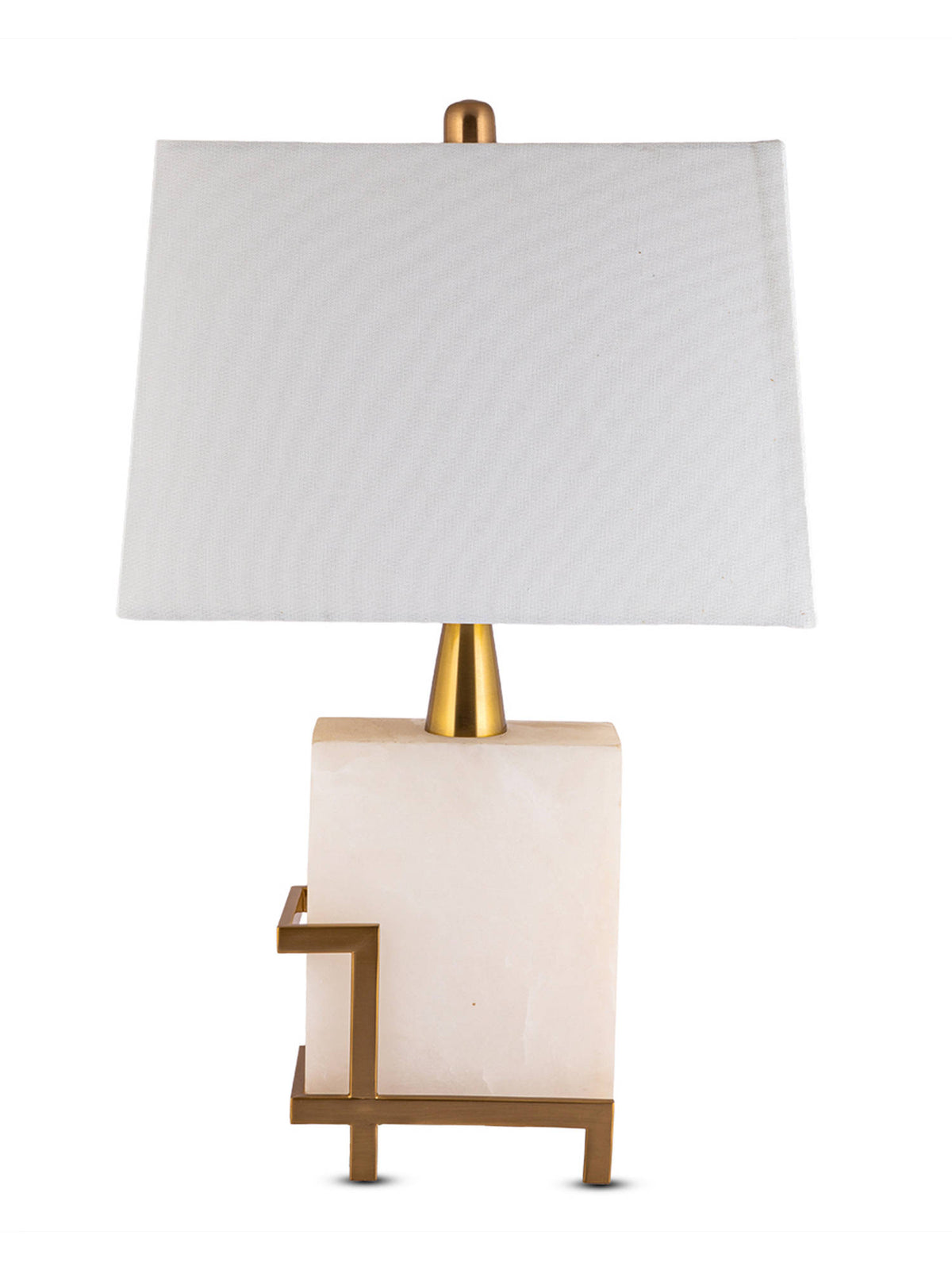 Aarvi Decor White Onyx Decorative Luxe Marble Geometry Table Lamp · One Size