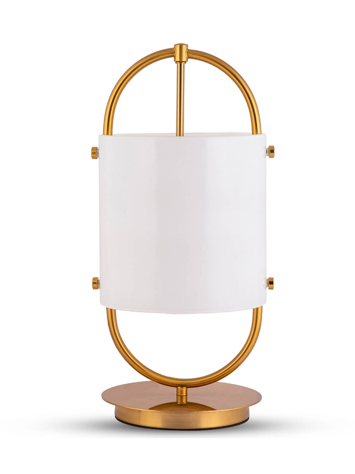 Aarvi Decor White & Glass & Metal Decorative Aurora Halo Lamp