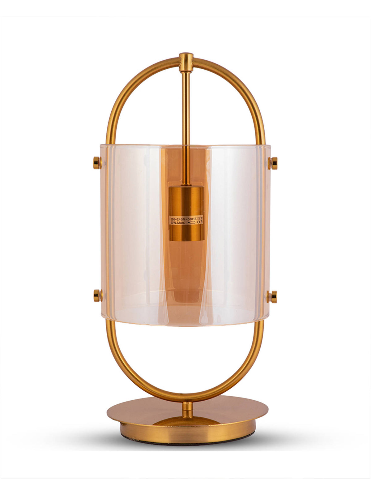 Aarvi Decor Transparent Glass & Metal Decorative Aurora Halo Lamp