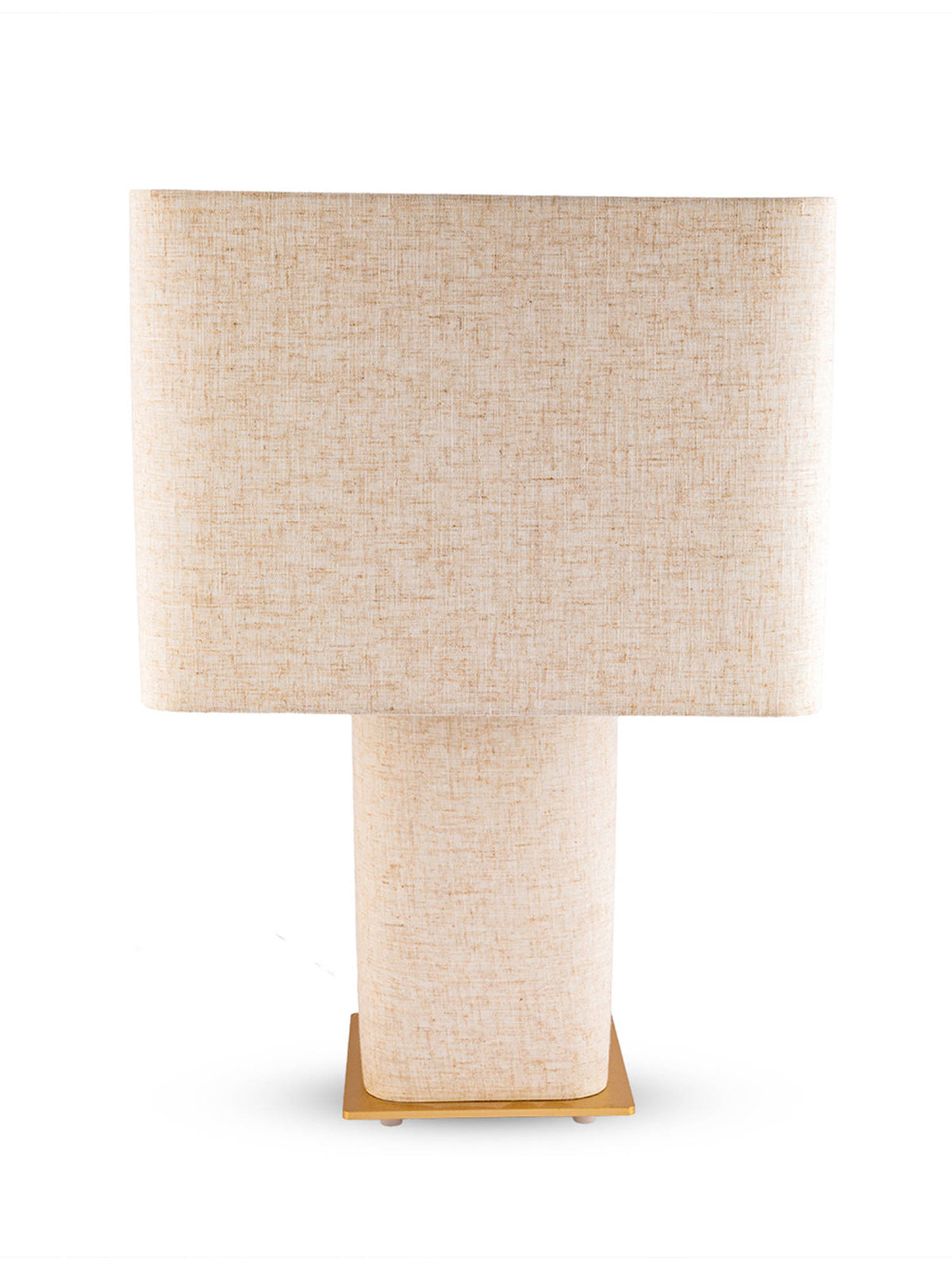 Aarvi Decor Beige Linen & Metal Decorative Luxe Majesty Table Lamp