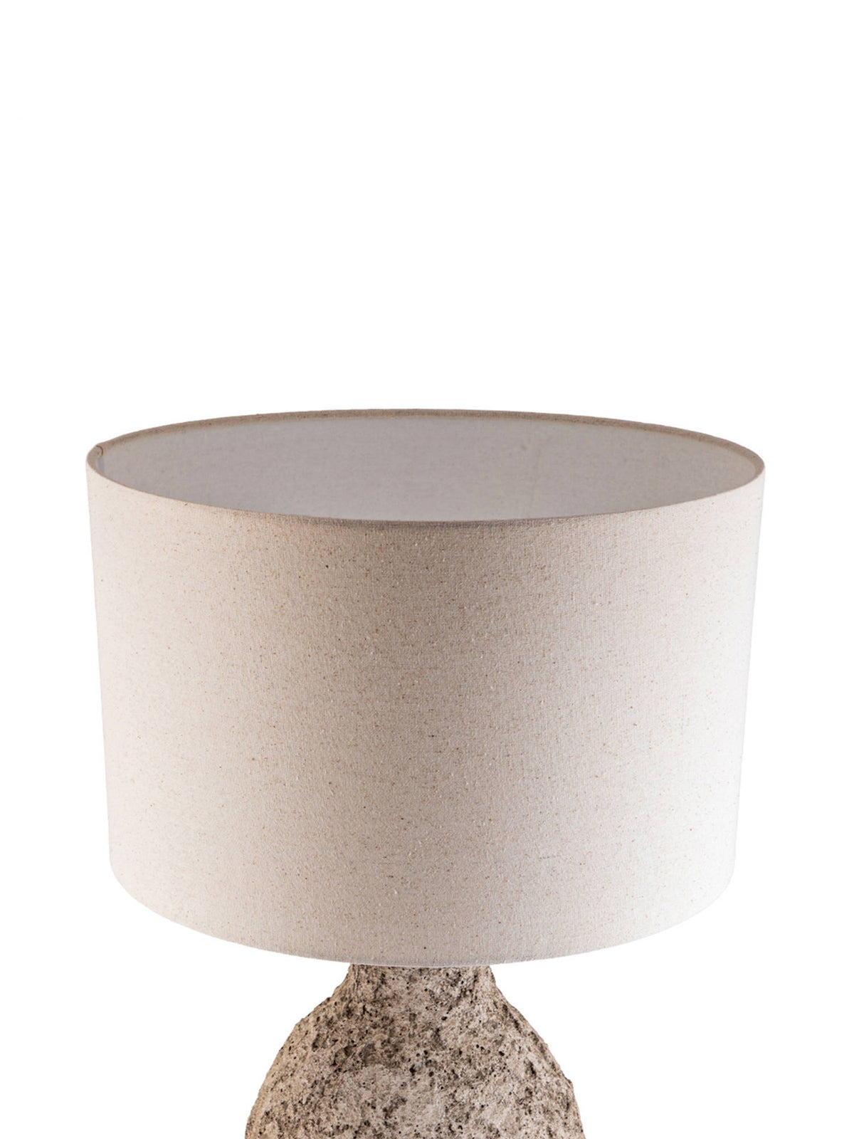 Aarvi Decor Beige Terra Cotta Decorative Artisan Stone Luxe Table Lamp