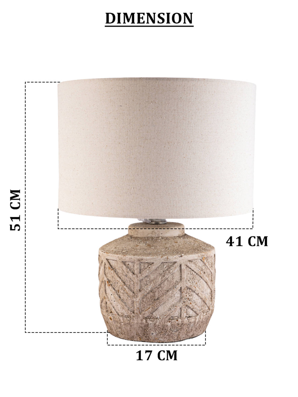 Aarvi Decor Beige Terra Cotta Decorative Royale Luxe Table Lamp