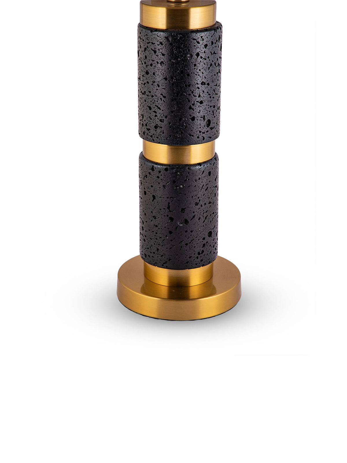 Aarvi Decor Beige Stone & Metal Decorative Midnight Gold Prestige Table Lamp