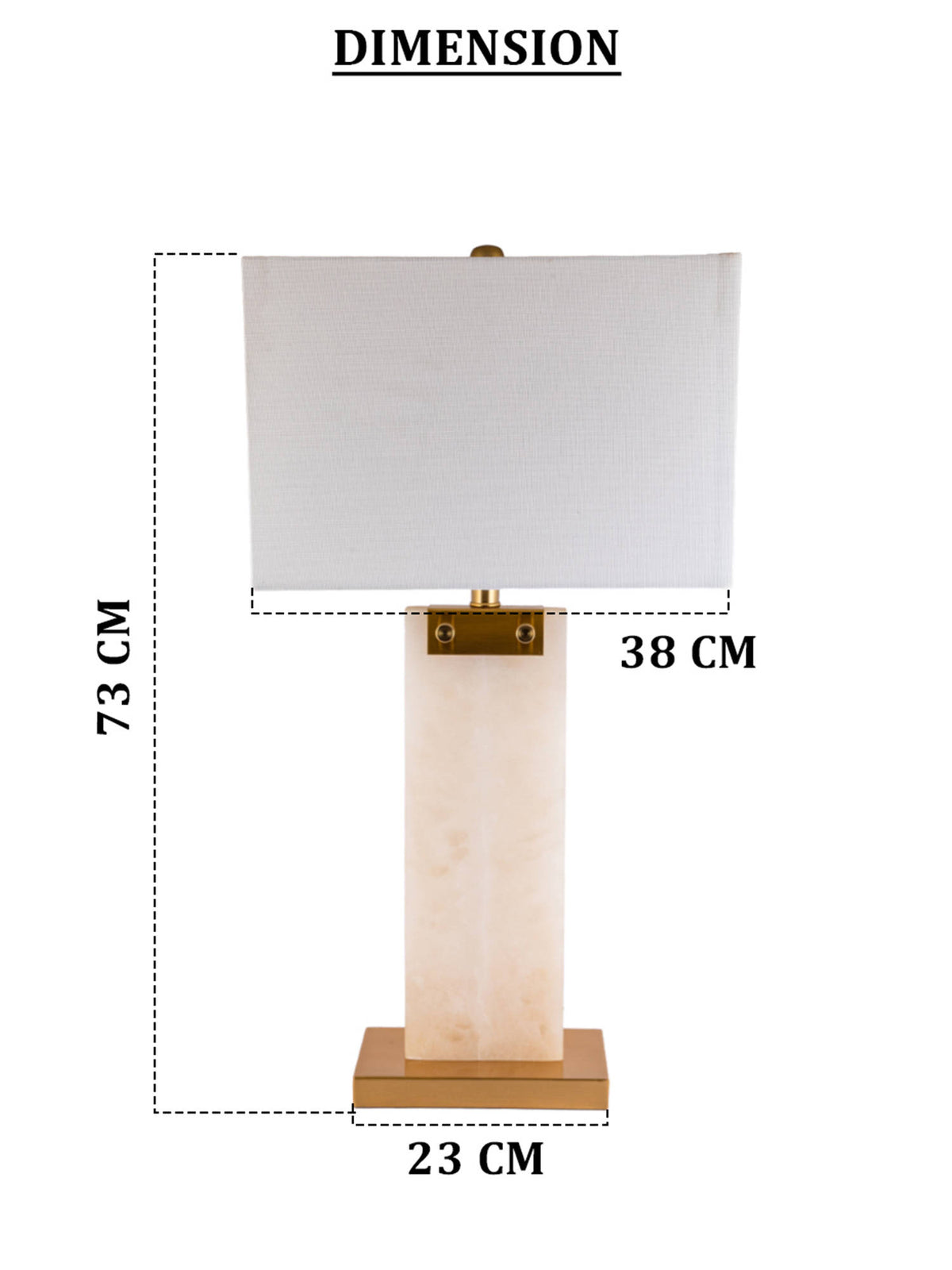 Aarvi Decor White Onyx Decorative Imperial Table Lamp
