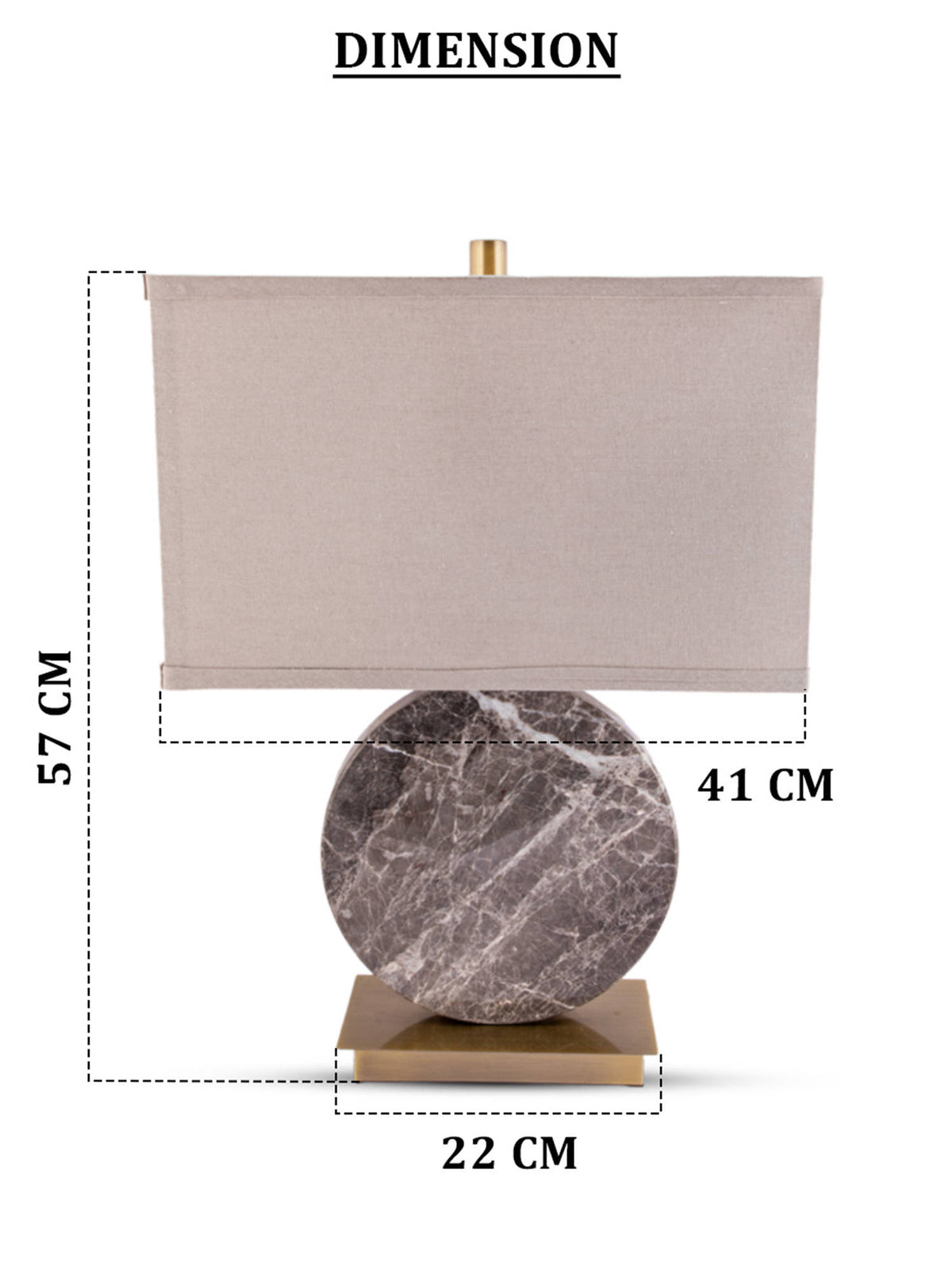 Aarvi Decor Black Marble Decorative Monarch Table Lamp