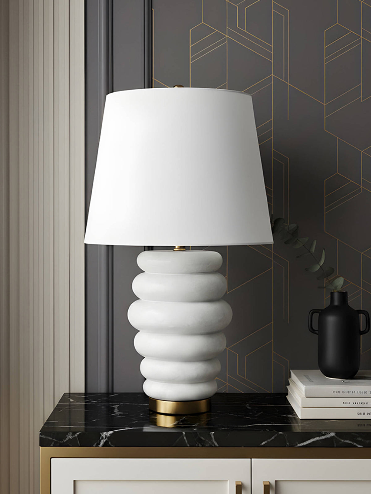 Aarvi Decor White Resin Decorative Opal Grandeur Table Lamp · One Size