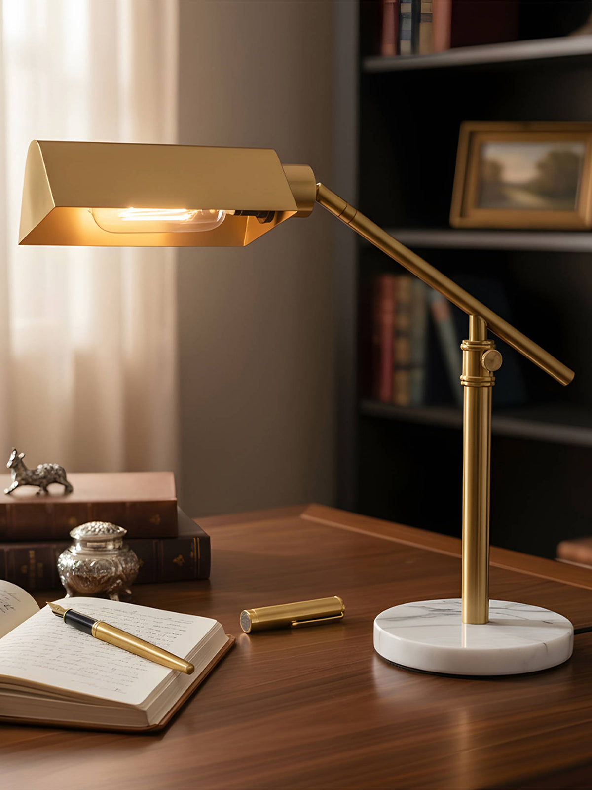 Aarvi Decor Gold Metal Decorative Apex Desk Lamp · One Size