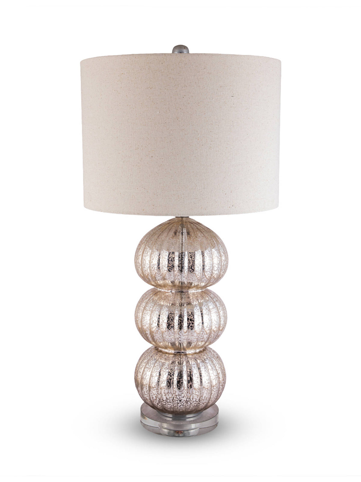 Aarvi Decor Silver Glass Decorative Orion Silver Glow Lamp · One Size