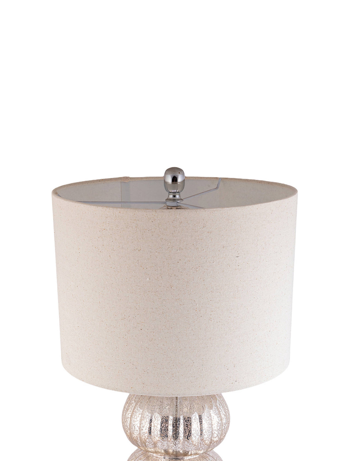 Aarvi Decor Silver Glass Decorative Orion Silver Glow Lamp