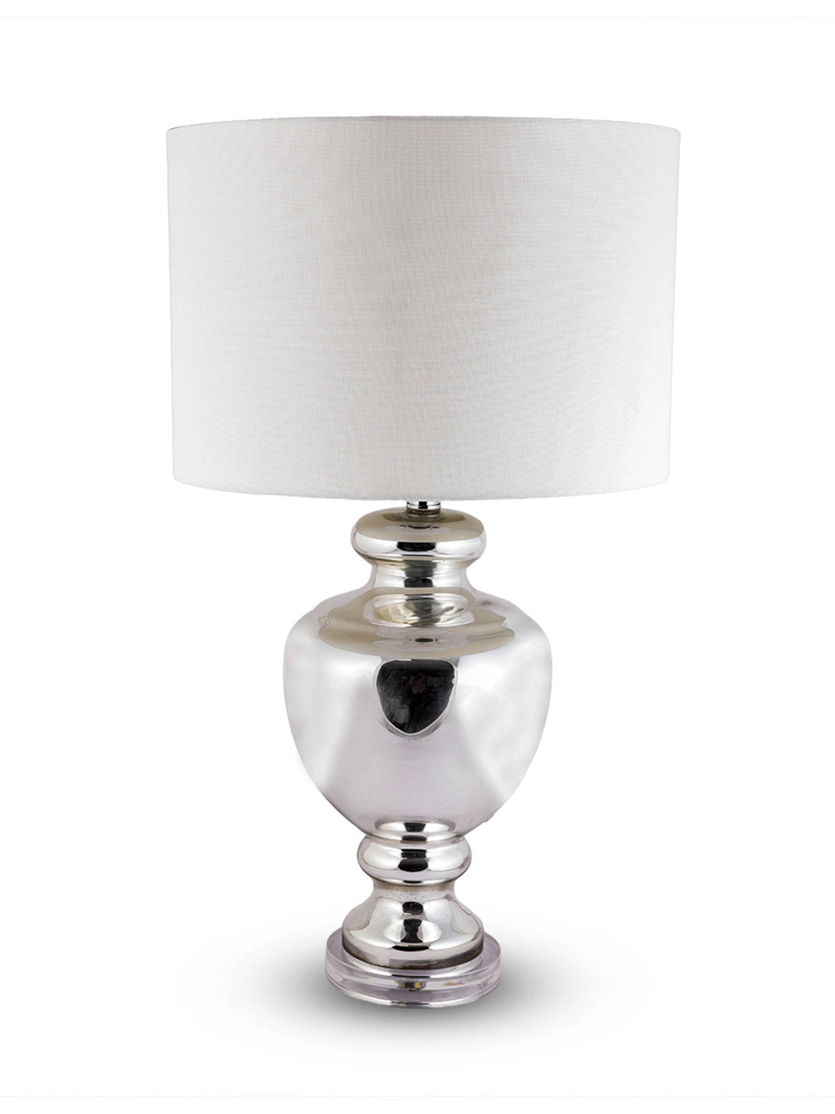 Aarvi Decor Silver Glass Decorative Majestic Aurora Table Lamp
