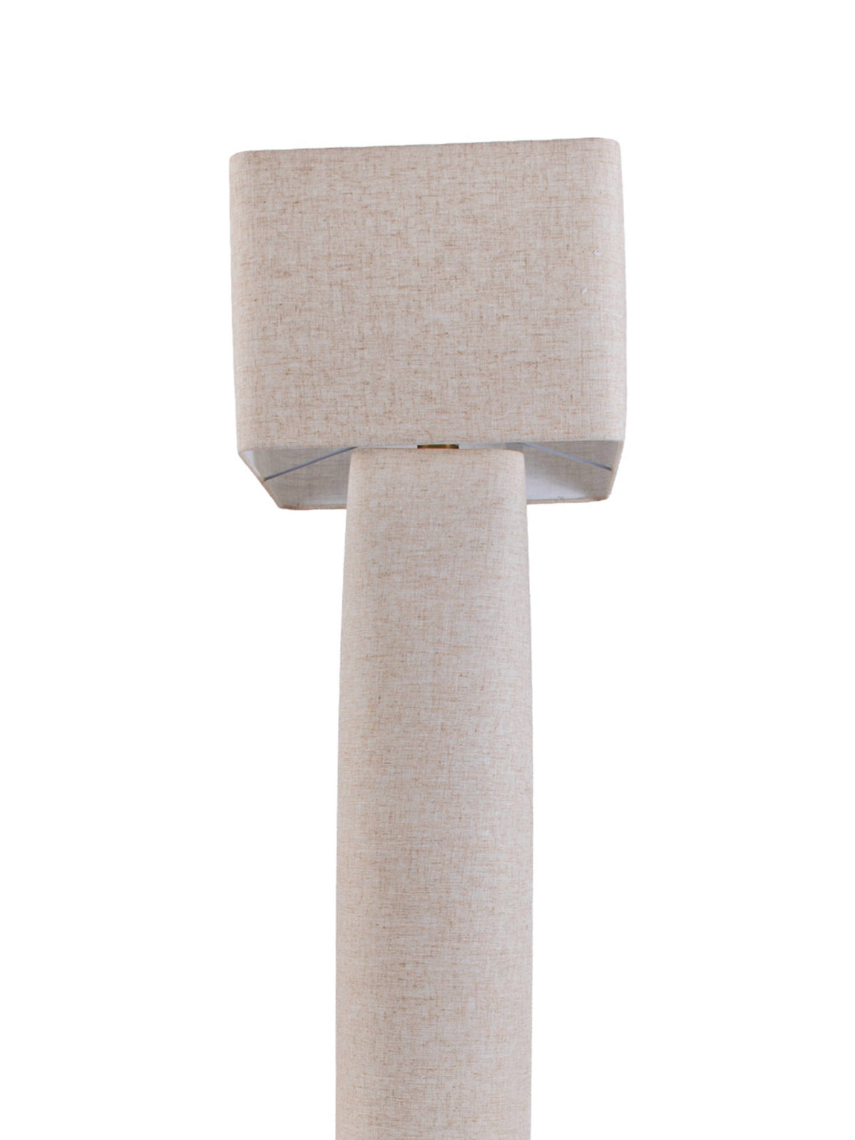 Aarvi Decor Beige Linen & Metal Decorative Luxe Majesty Floor Lamp
