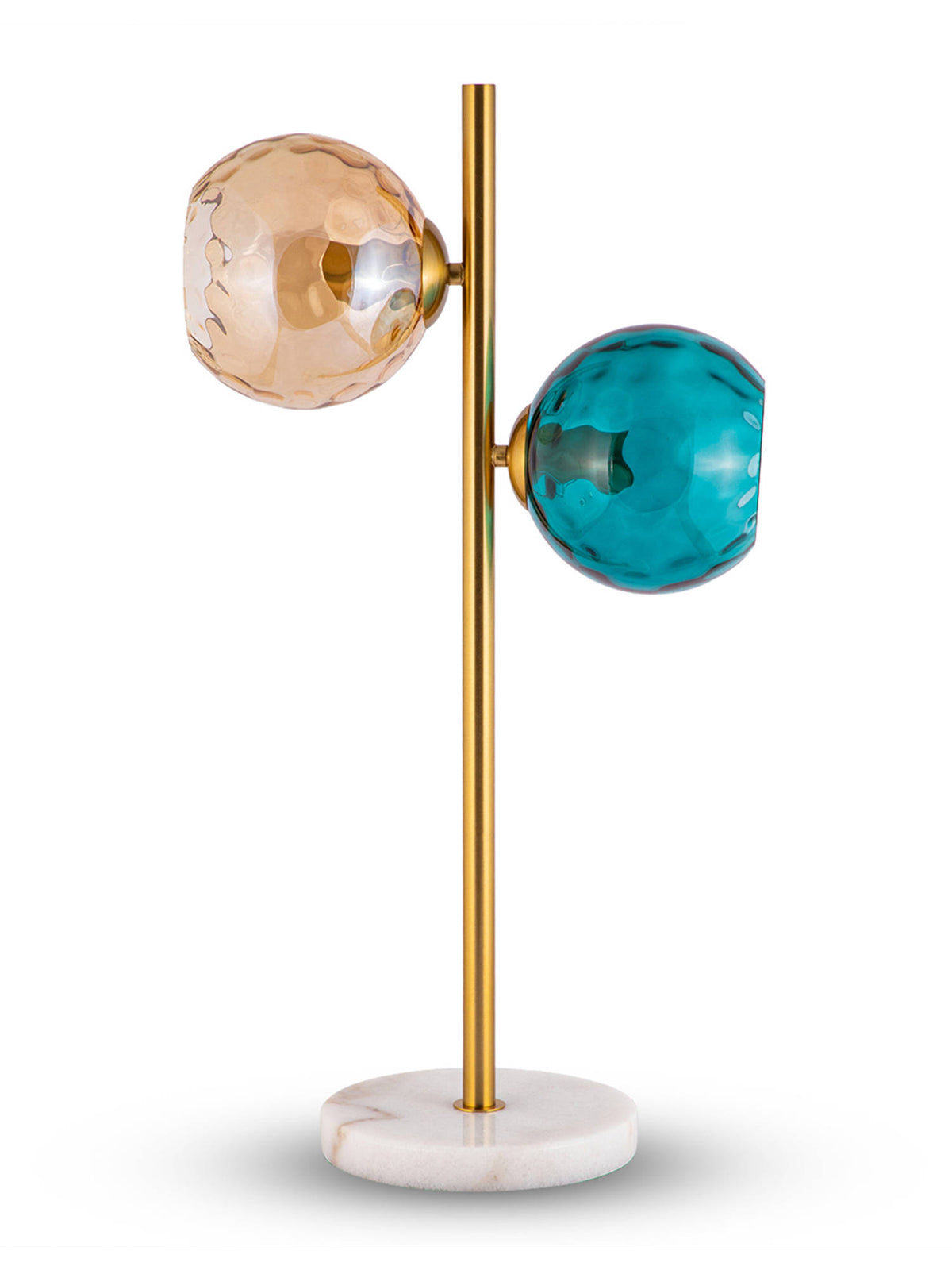 Aarvi Decor Multi-Color Glass Decorative Aurora Duo Globe Lamp