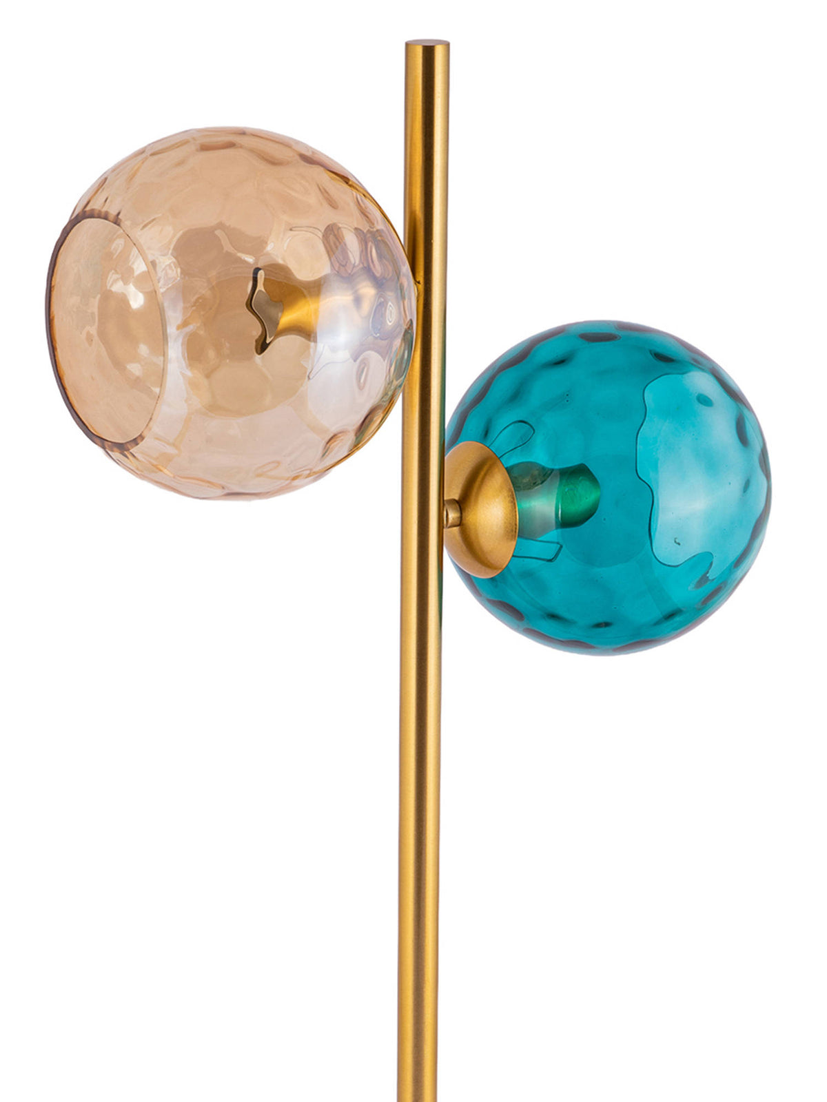 Aarvi Decor Multi-Color Glass Decorative Aurora Duo Globe Lamp