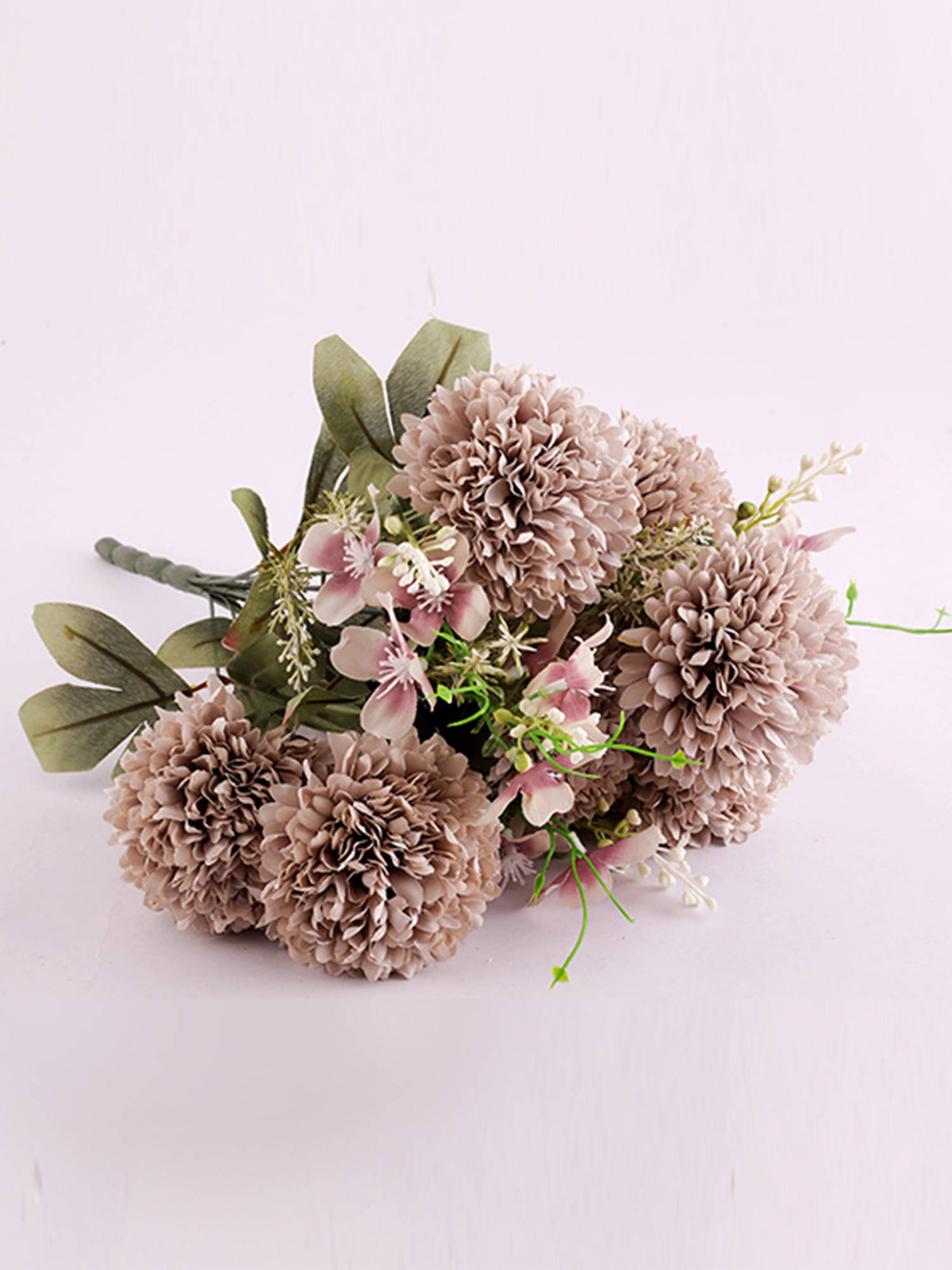 Aarvi Decor Mauve Chrysanthemums Silk Bunch Single Stem Flower