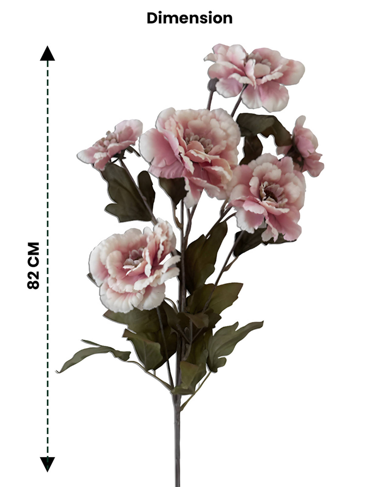 Aarvi Decor Pink Peony Silk Stem Single Stem Flower