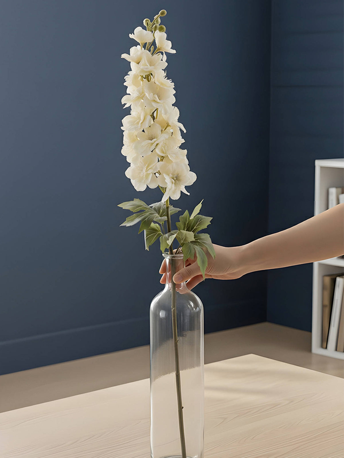 Aarvi Decor Cream Cherry Blossom Silk Stem Single Stem Flower