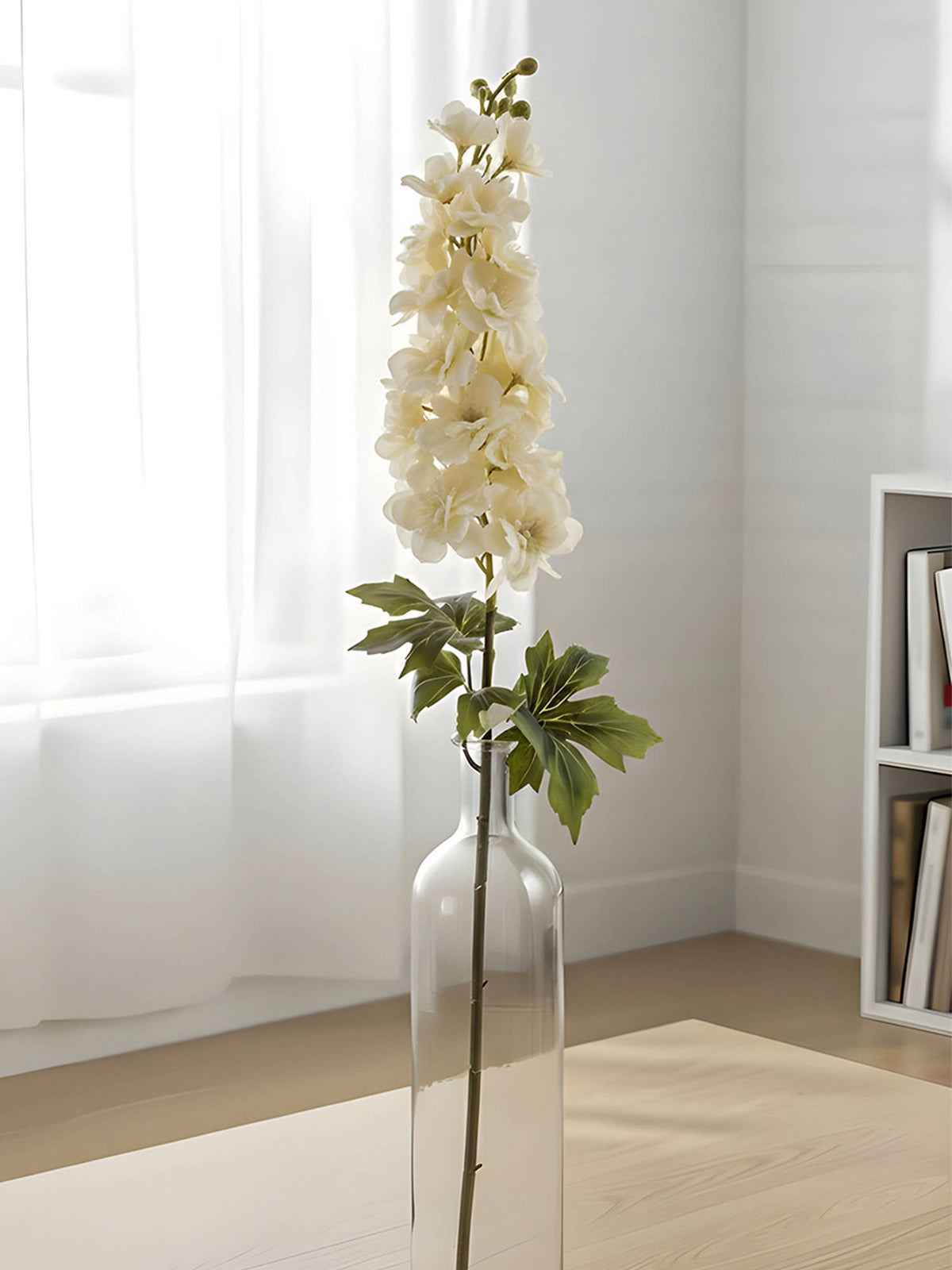 Aarvi Decor Cream Cherry Blossom Silk Stem Single Stem Flower