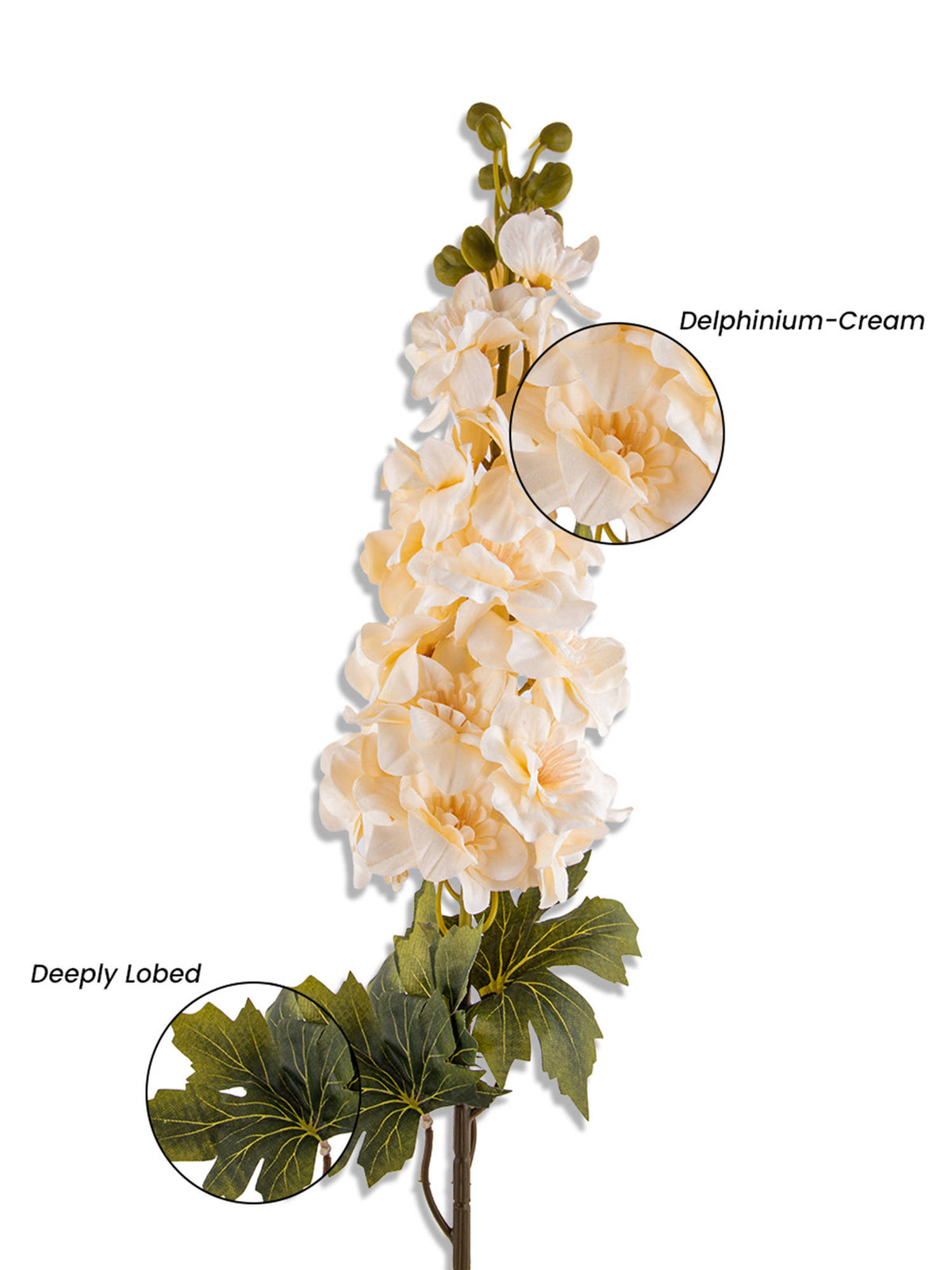 Aarvi Decor Cream Cherry Blossom Silk Stem Single Stem Flower