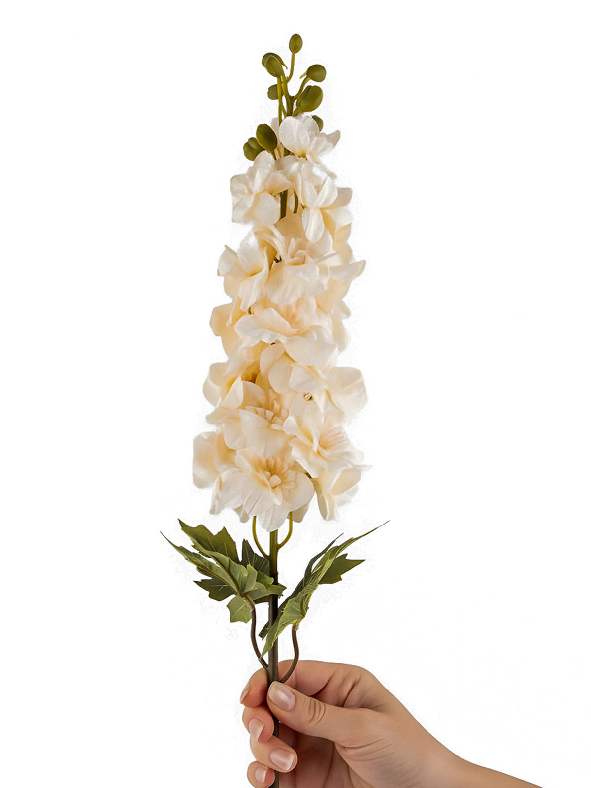 Aarvi Decor Cream Cherry Blossom Silk Stem Single Stem Flower