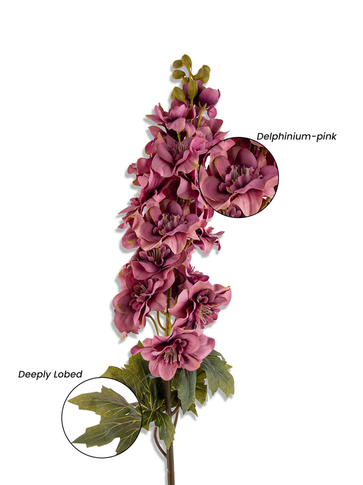 Aarvi Decor Pink Cherry Blossom Silk Stem Single Stem Flower