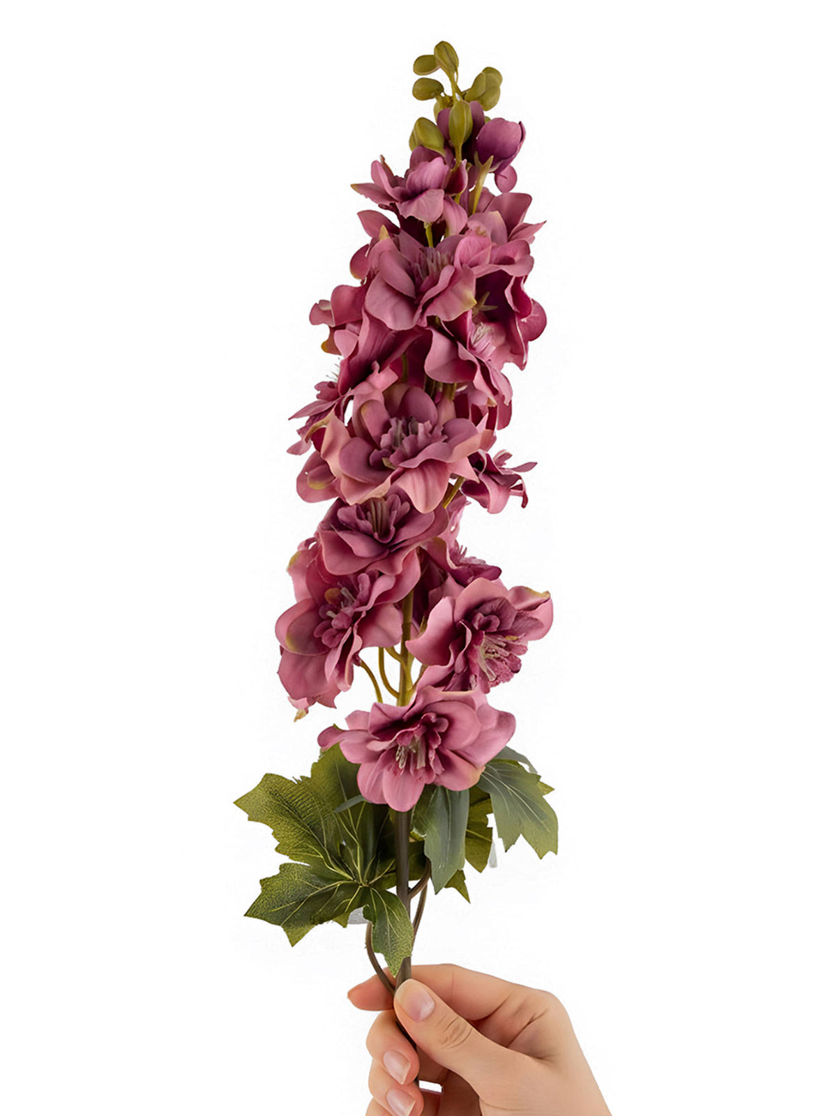 Aarvi Decor Pink Cherry Blossom Silk Stem Single Stem Flower