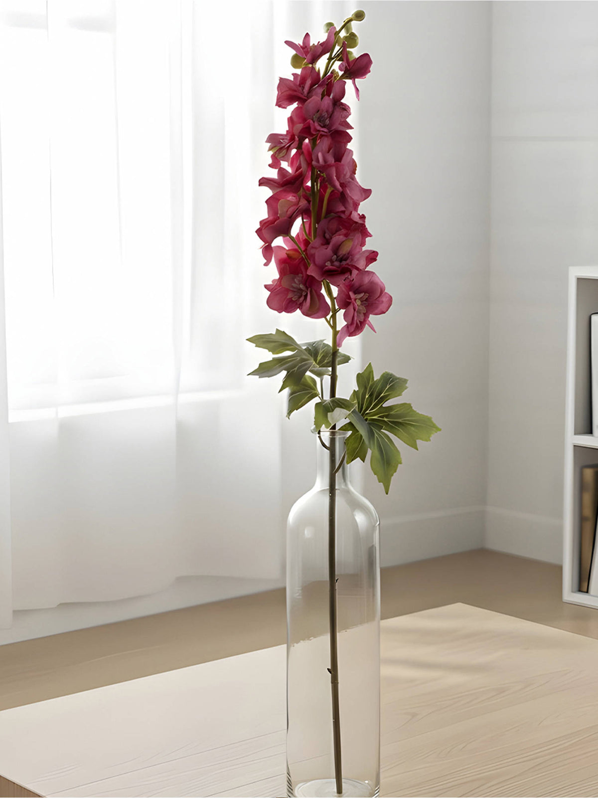 Aarvi Decor Pink Cherry Blossom Silk Stem Single Stem Flower